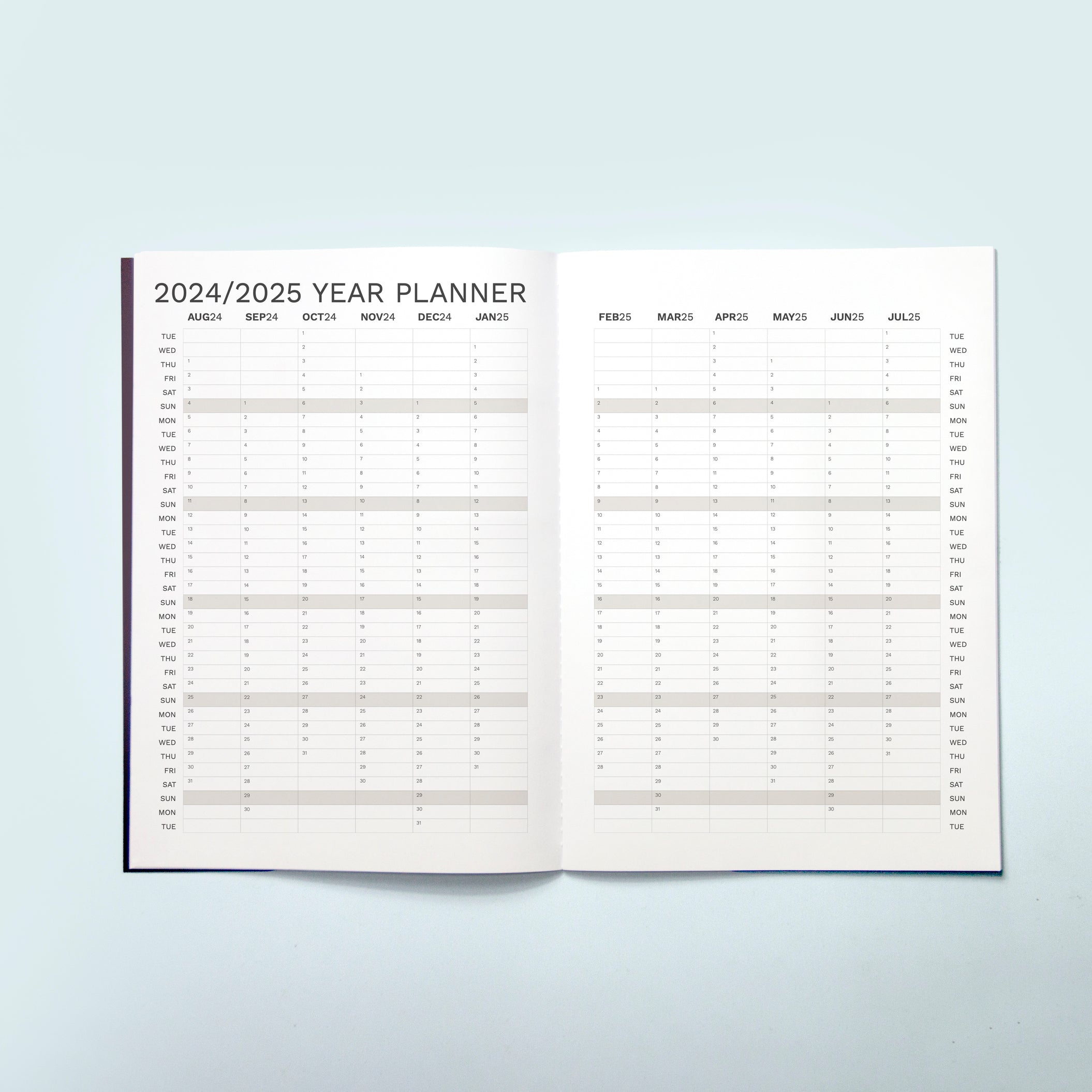 2024/2025 Big Monthly Planner Plus | Best project planning tool | A4 size | Thread-sewn binding |Cocoa Brown Color - Year Planner