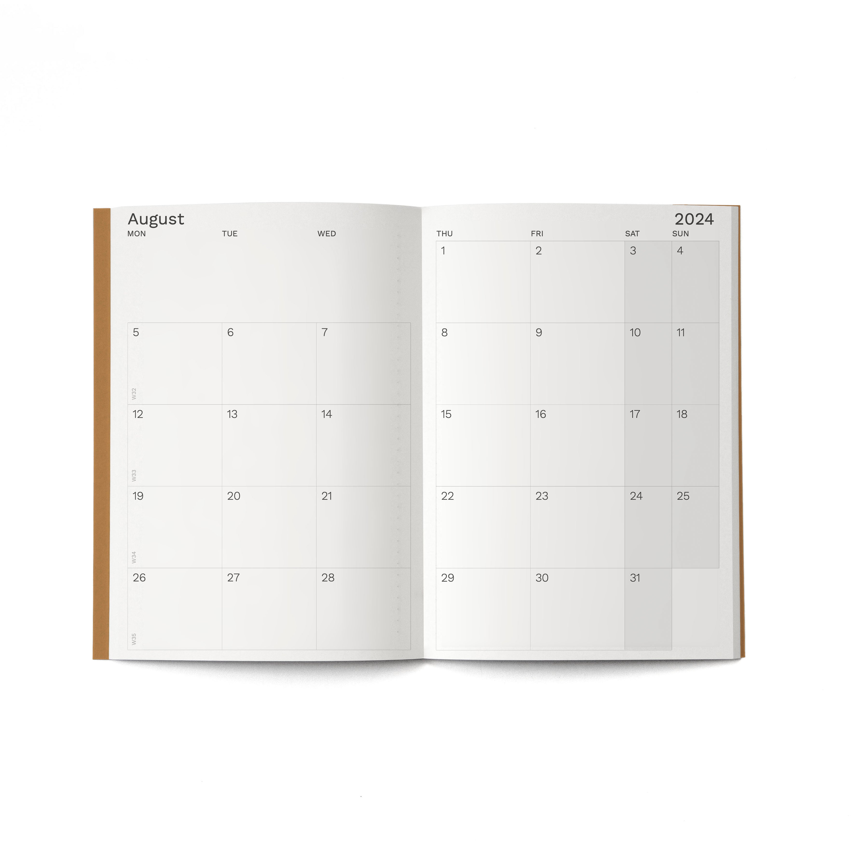 2024/2025 MONTHLY PLANNER  A4 size OCTÀGON DESIGN - Monthly view