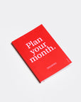 OCTÀGON DESIGN | "Plan Your month" monthly planner | Red color and white typography