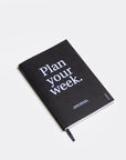 OCTÀGON DESIGN | "Plan your week" weekly planner. | Black color and white typography.