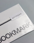 OCTÀGON DESIGN | Black Ribbon Bookmark | 3 ribbons | White, grey and black ribbon bookmarks. | Details