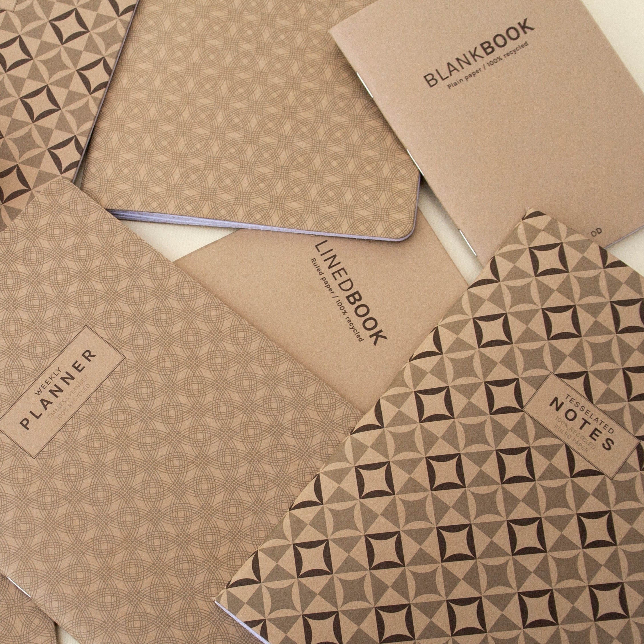Recycled paper notebooks collection.| OCTÀGON DESIGN 