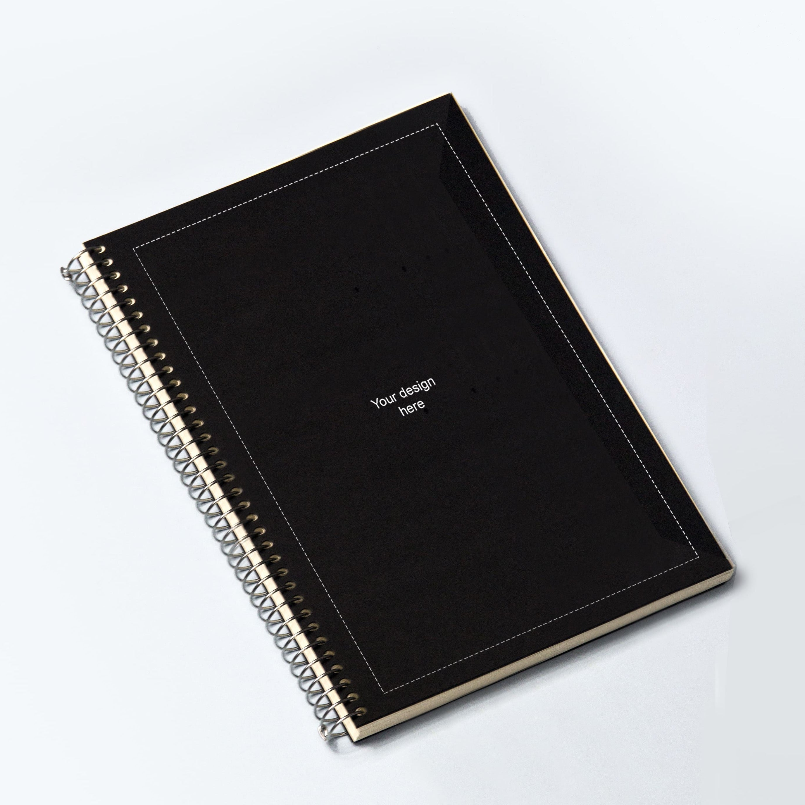 PERSONALIZACIÓN | Libreta de espiral | Negro | 144 páginas | A4