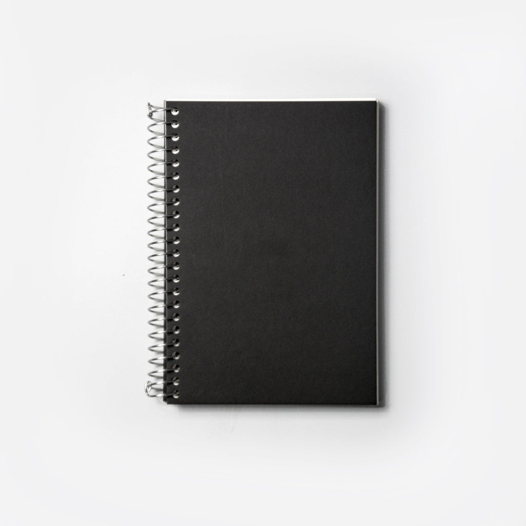 CUSTOM · Spiral notebook · Black · 144 pages · Similar A5