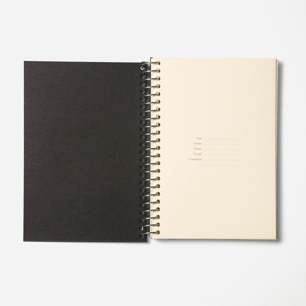 CUSTOM · Spiral notebook · Black · 144 pages · Similar A5