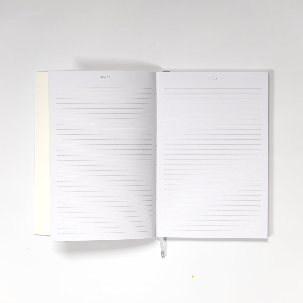 Dotted paper notebook from Octàgon Design Basic Collection.  Index pages.