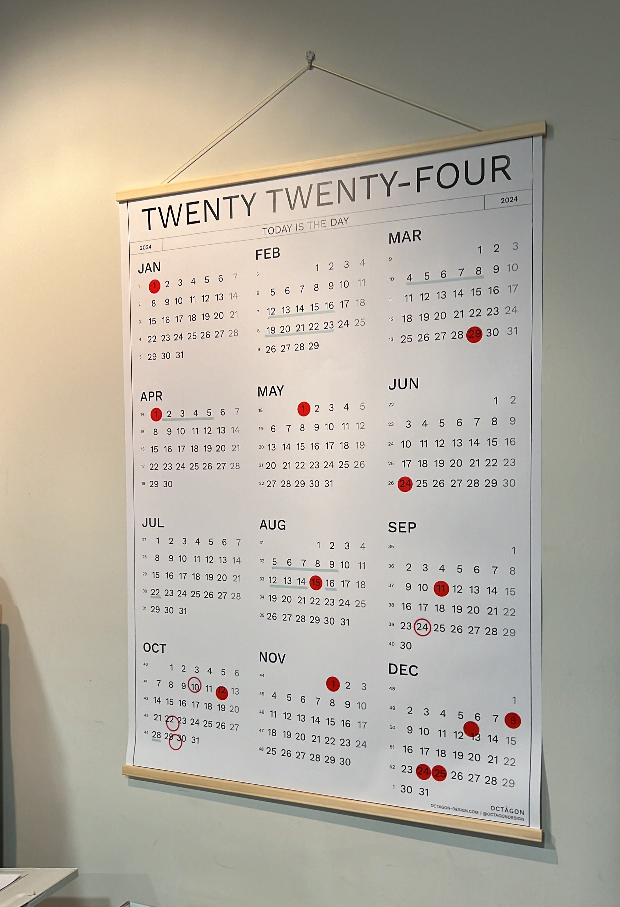 Calendario de pared - Almanaque de ParedTono gráfico