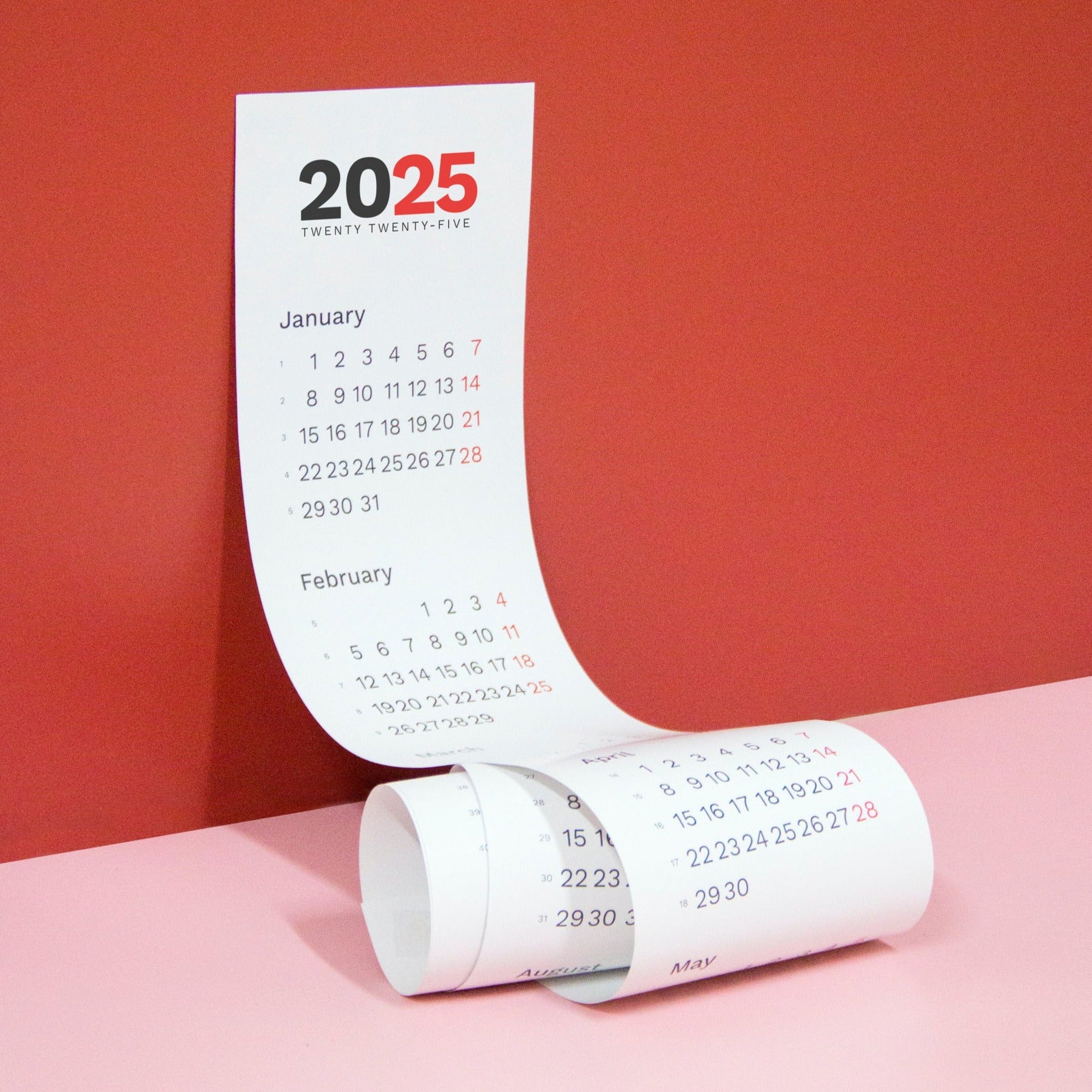 Octàgon design, 2025 vertical calendar. Product.