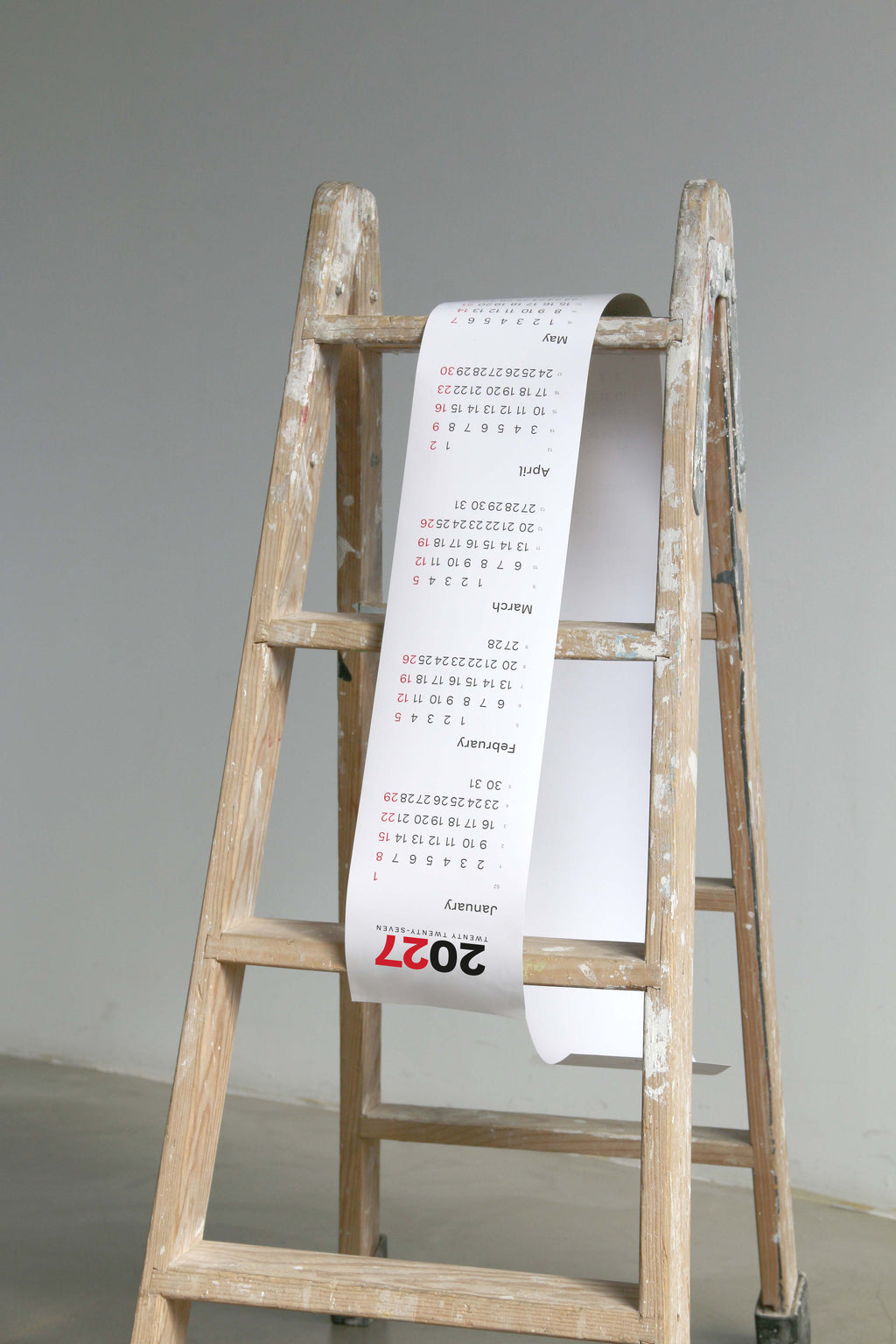 2027 Vertical Calendar by Octàgon Design. Artistic image.