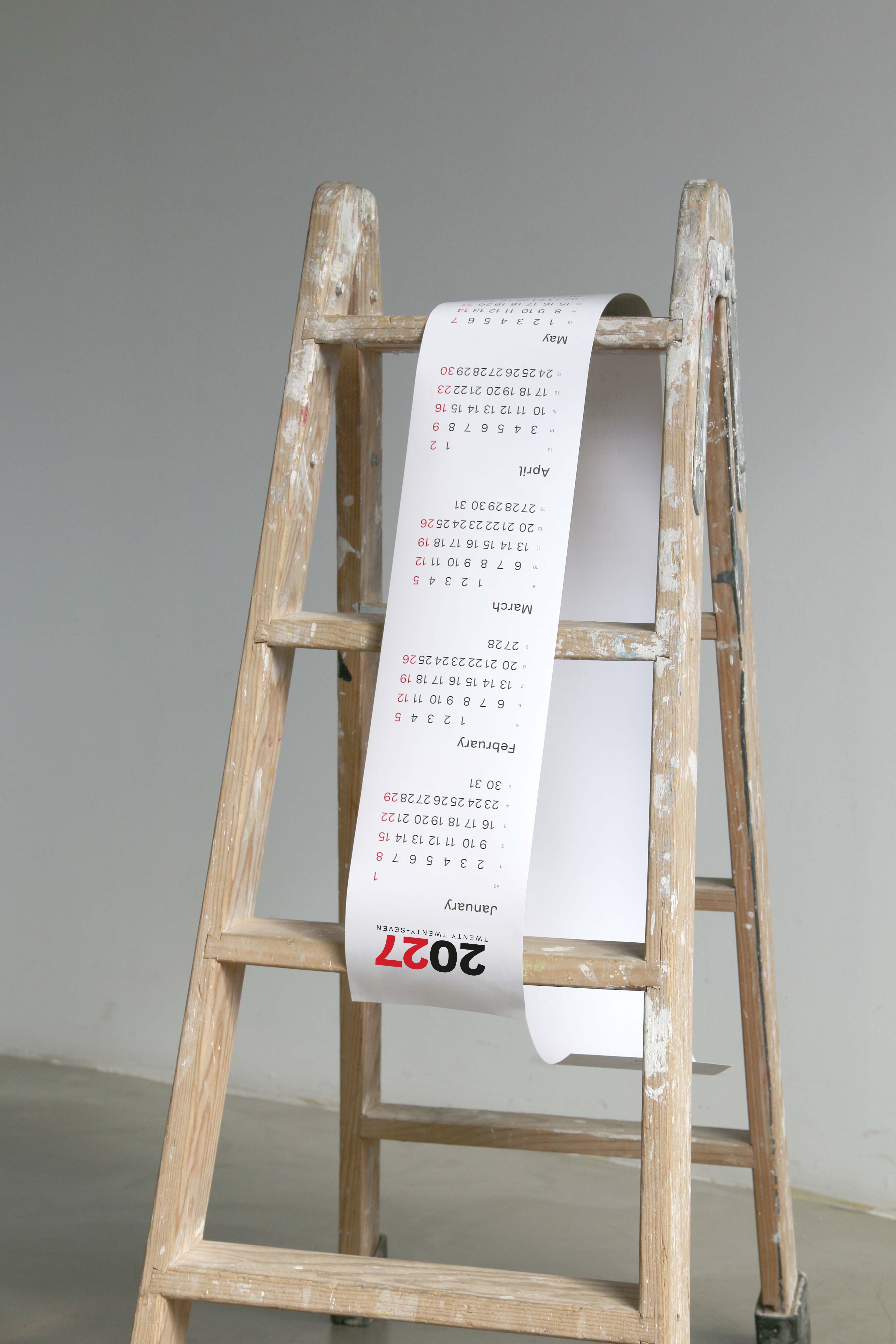 2027 Vertical Calendar by Octàgon Design. Artistic image.
