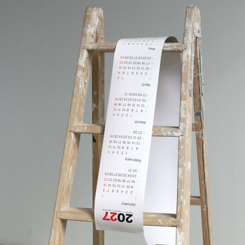 2027 Vertical Calendar by Octàgon Design. Artistic image.