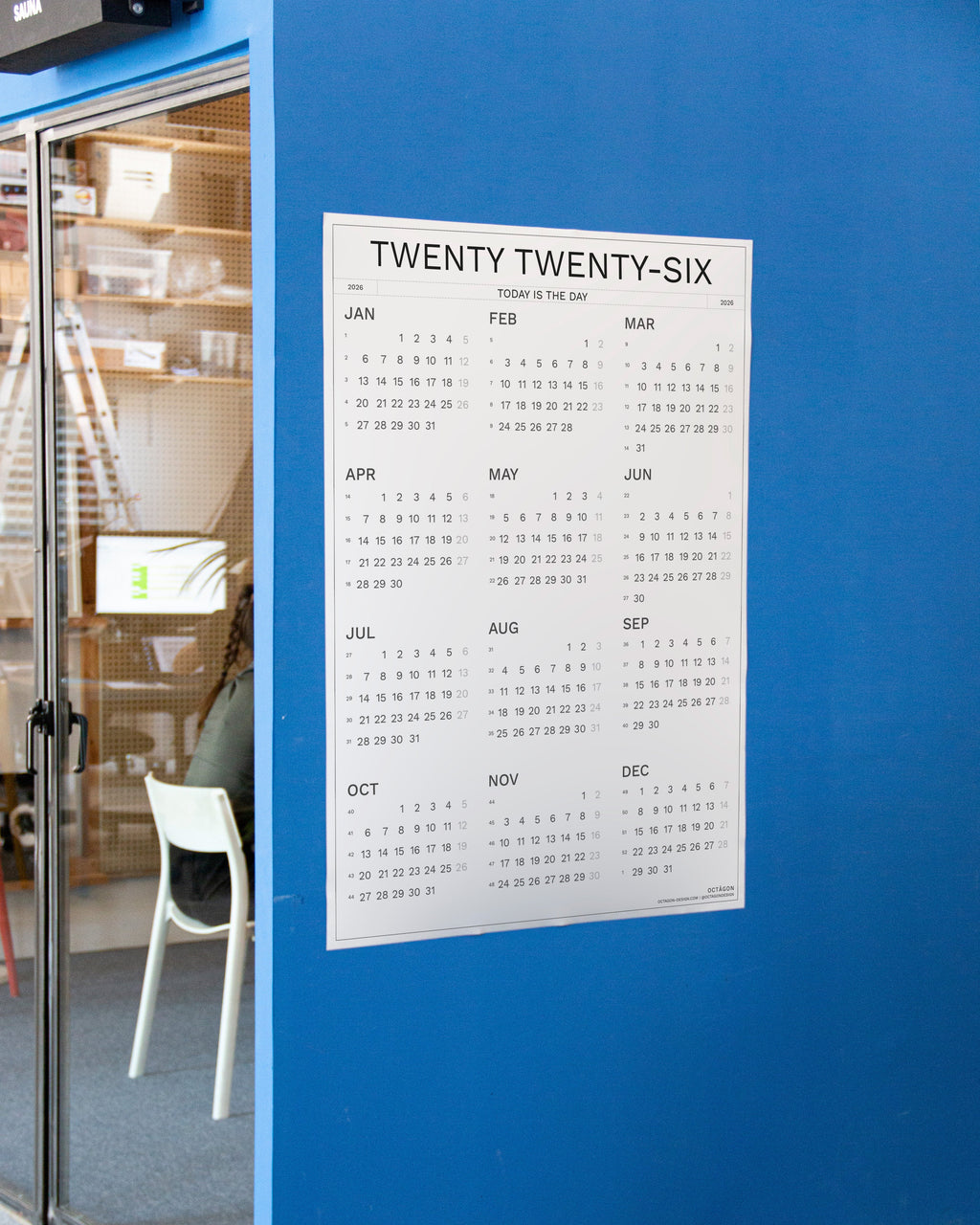 Best 2026 wall calendar from Octàgon Design