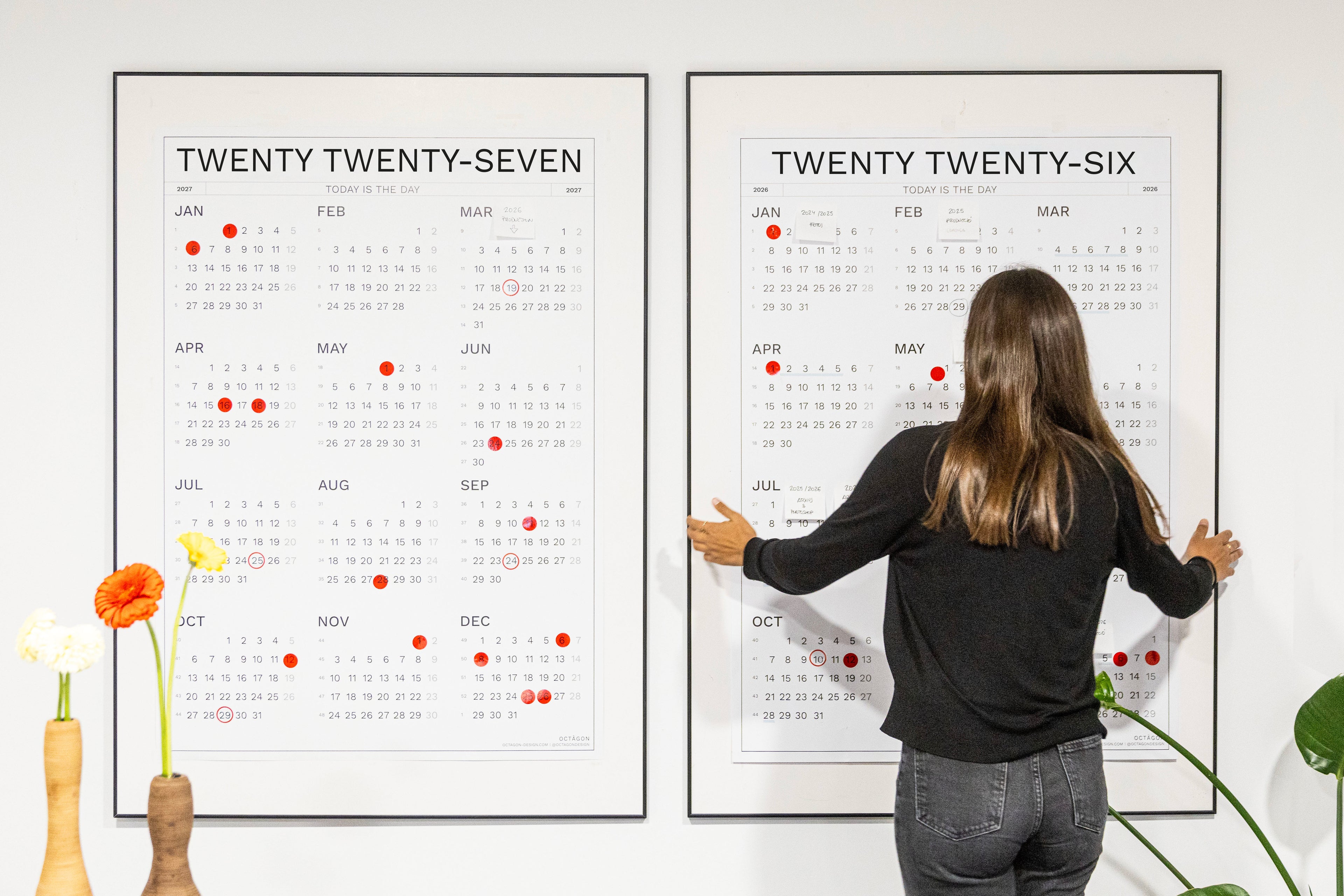 2027 Wall Calendar by Octàgon Design. Office style image.