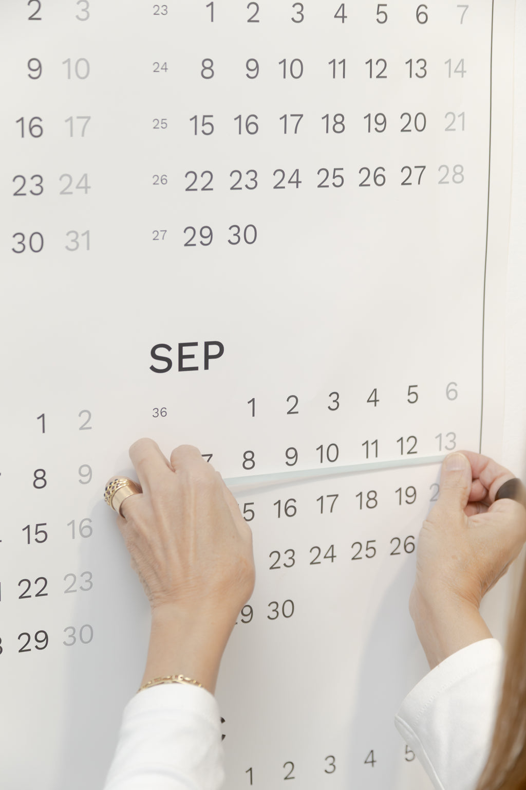 2027 Wall Calendar by Octàgon Design. Date Markers.