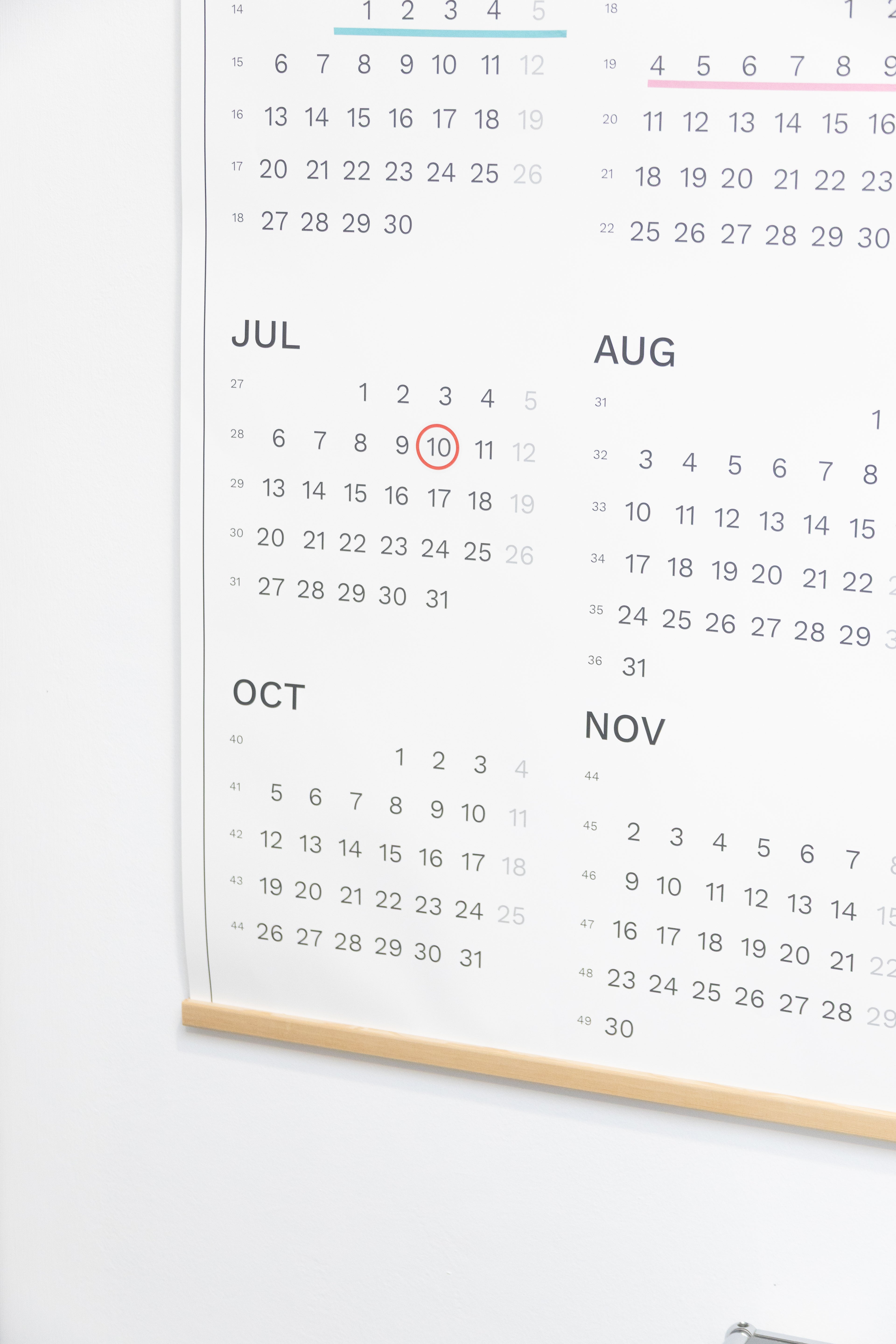 Calendar detail.