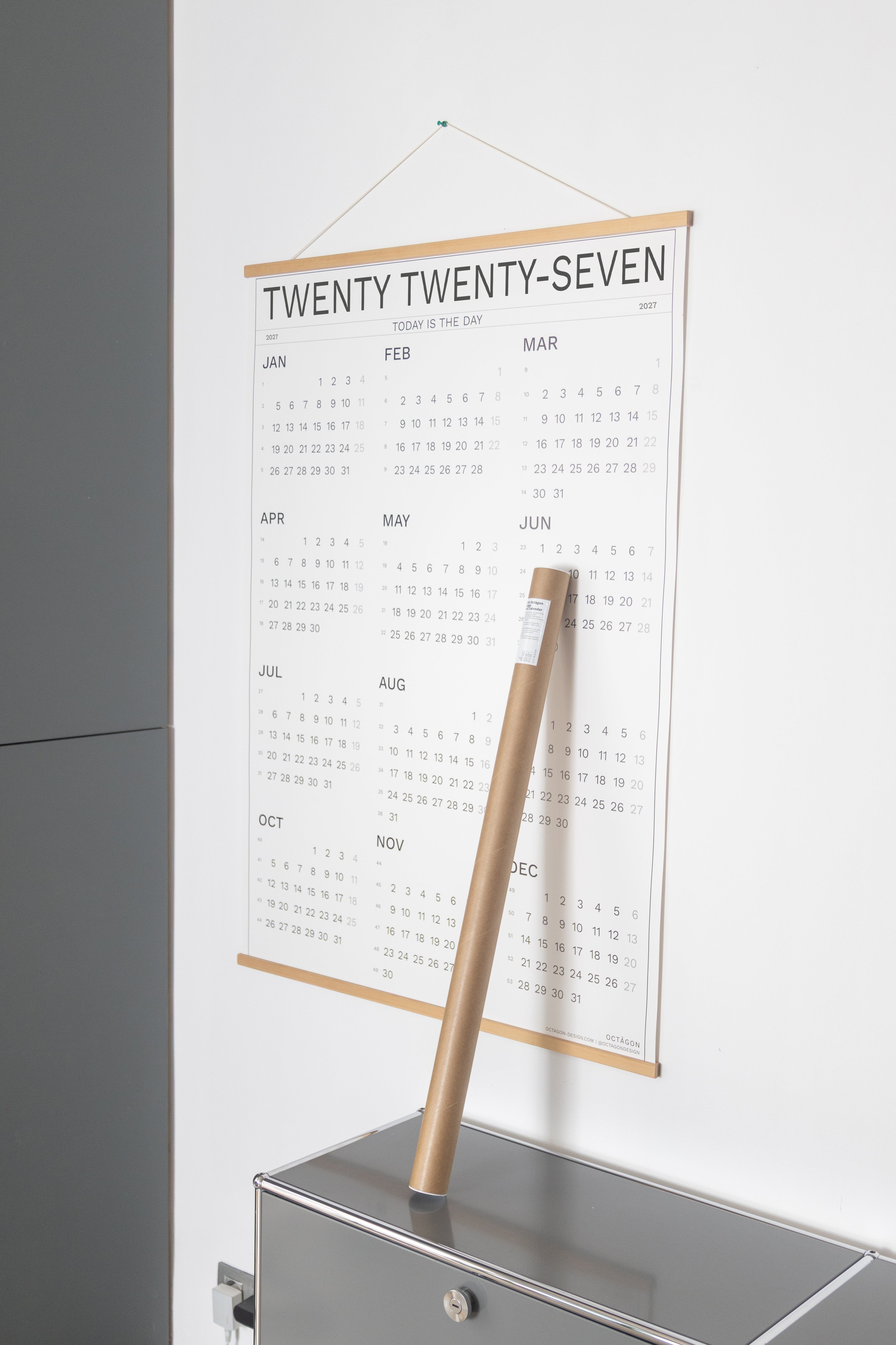 2027 Wall Calendar by Octàgon Design. Calendar and packagin.