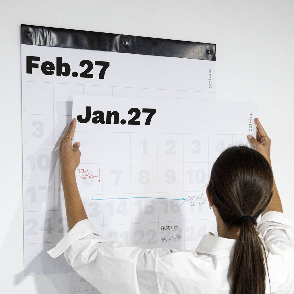 2027 Giant Wall Planner or Calendar by Octàgon Design. Office atmosphere.