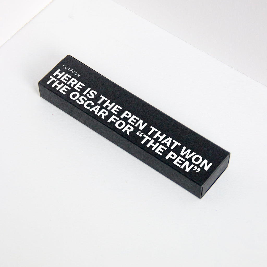 The packaging for the pens