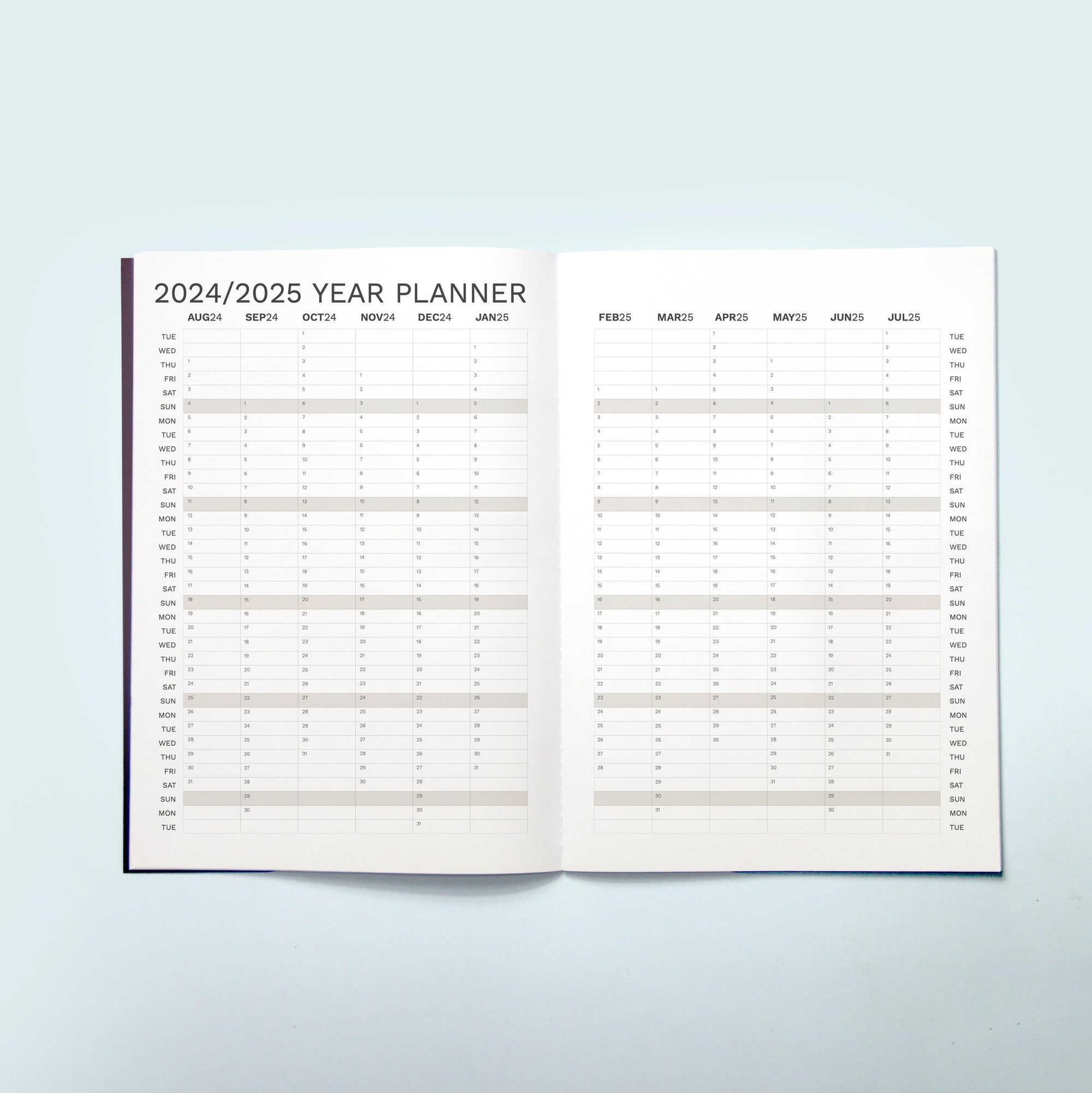 2024/2025 Big Monthly Planner Plus | Best project planning tool | A4 size | Thread-sewn binding |Cocoa Brown Color - Year Planner