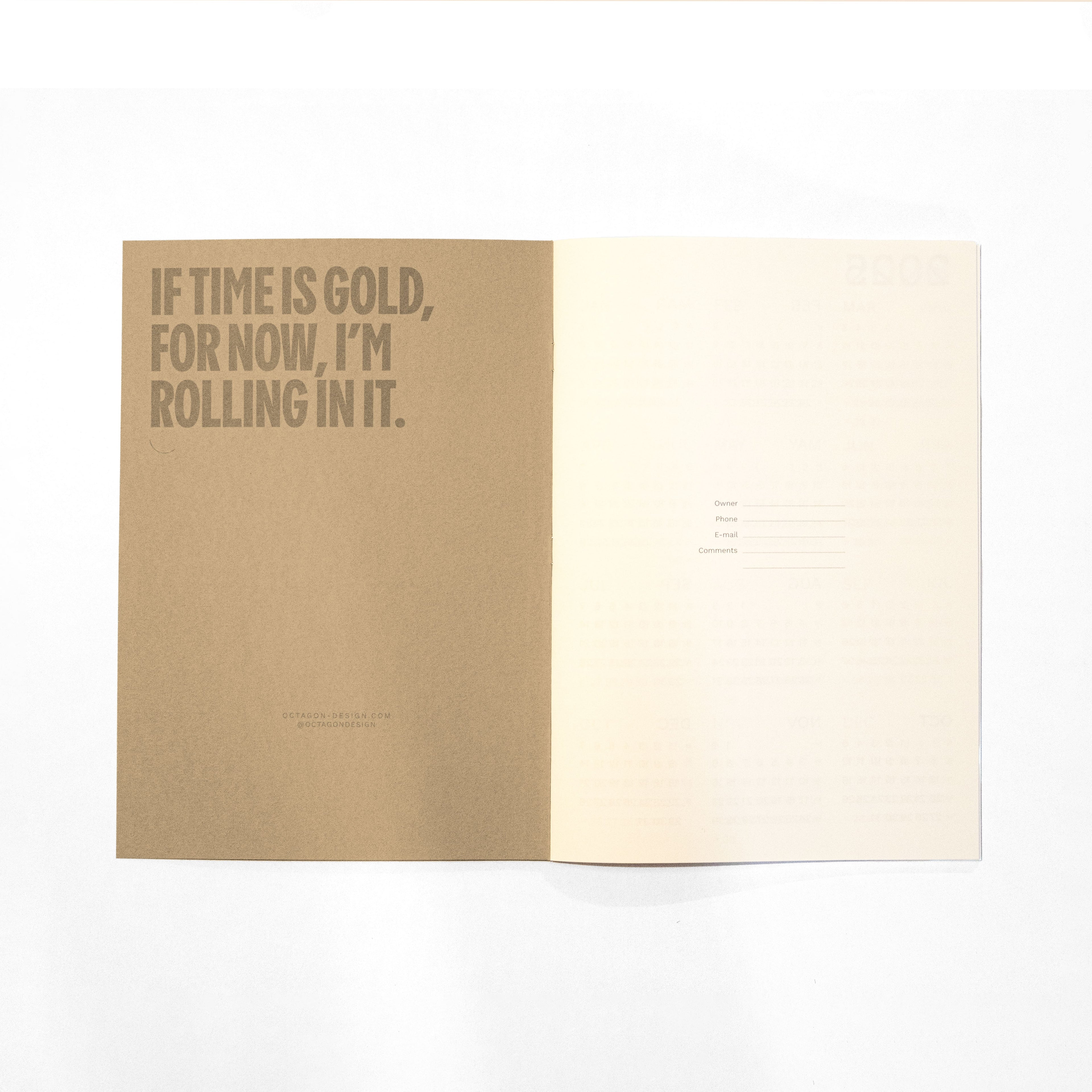 2026-2027 Big Monthly Planner PLUS · A4 size · Camel color