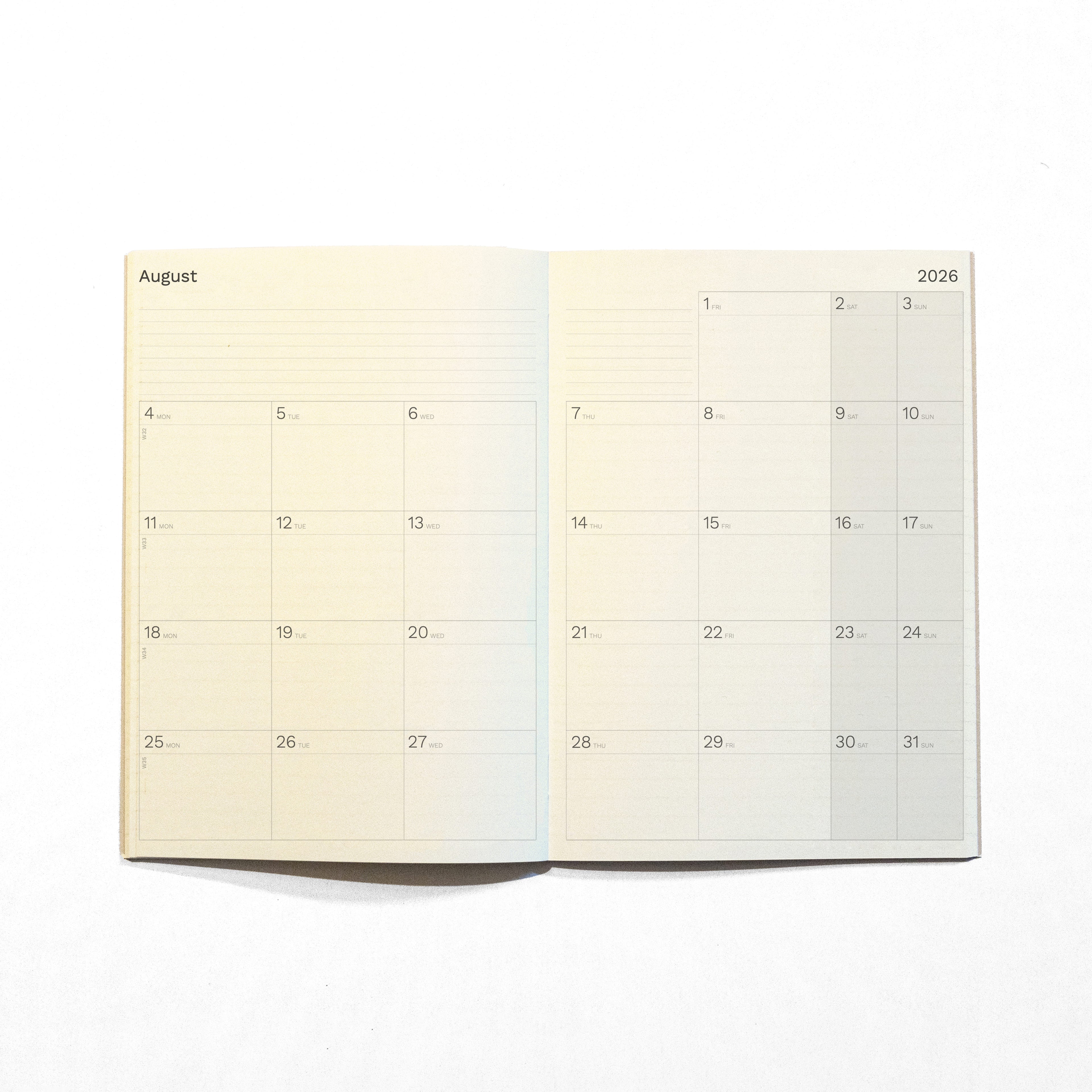 2026-2027 Big Monthly Planner PLUS · A4 size · Camel color