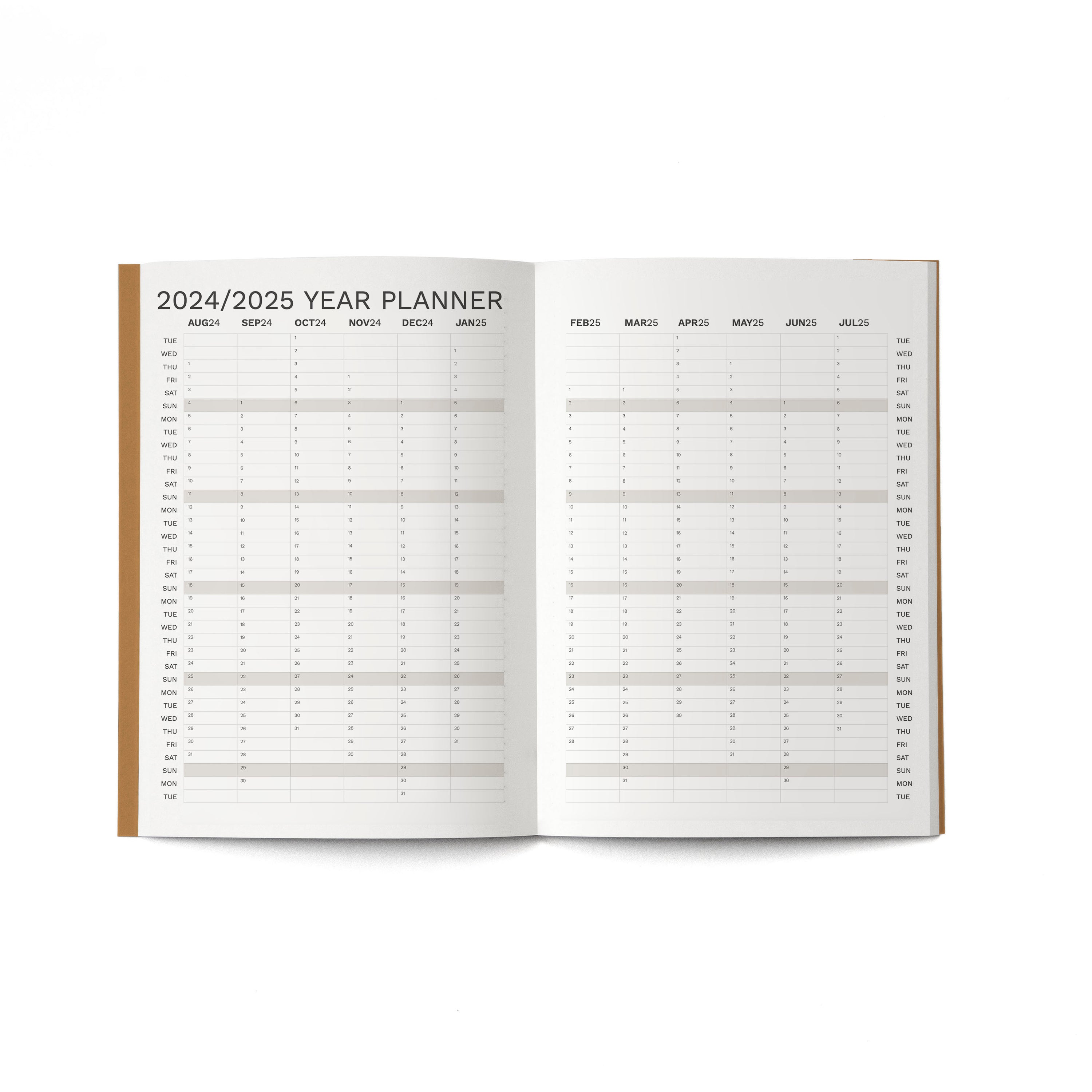 2024/2025 MONTHLY PLANNER  A4 size OCTÀGON DESIGN - Year Planner