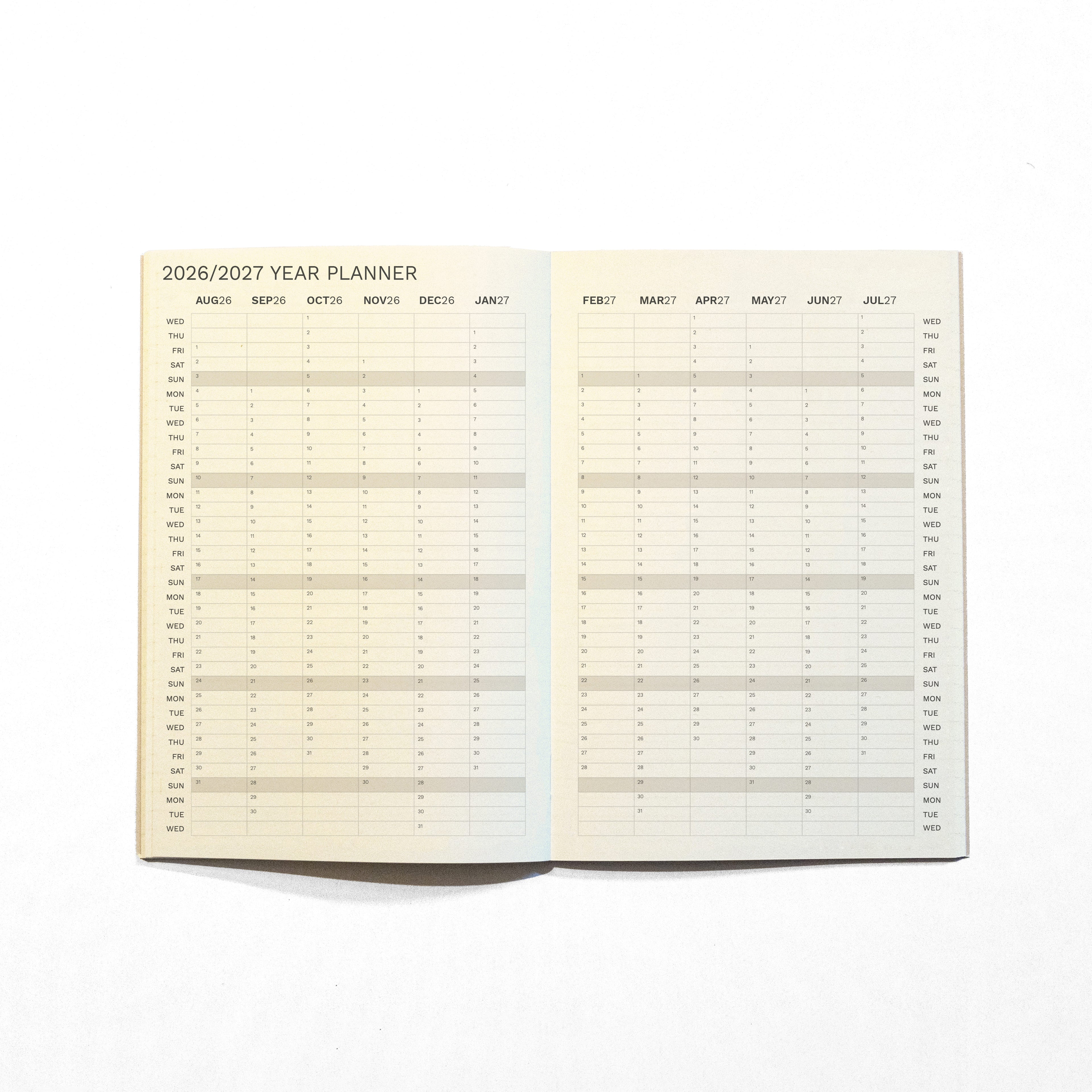 Iconic Octàgon Design Monthly Planner PLUS version. Academic year. 2026-2027