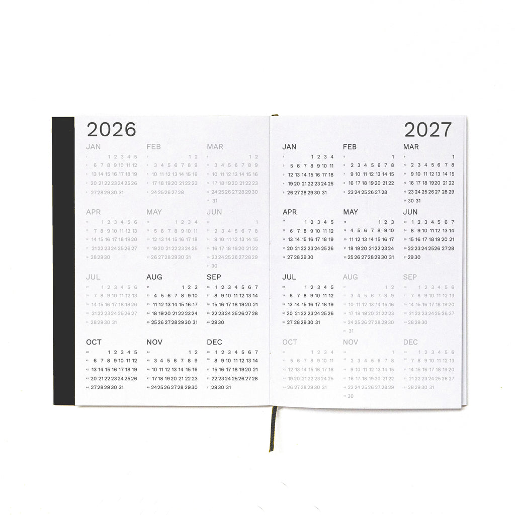 2026-2027 Academic Weekly Planner black, two years - Octàgon Design