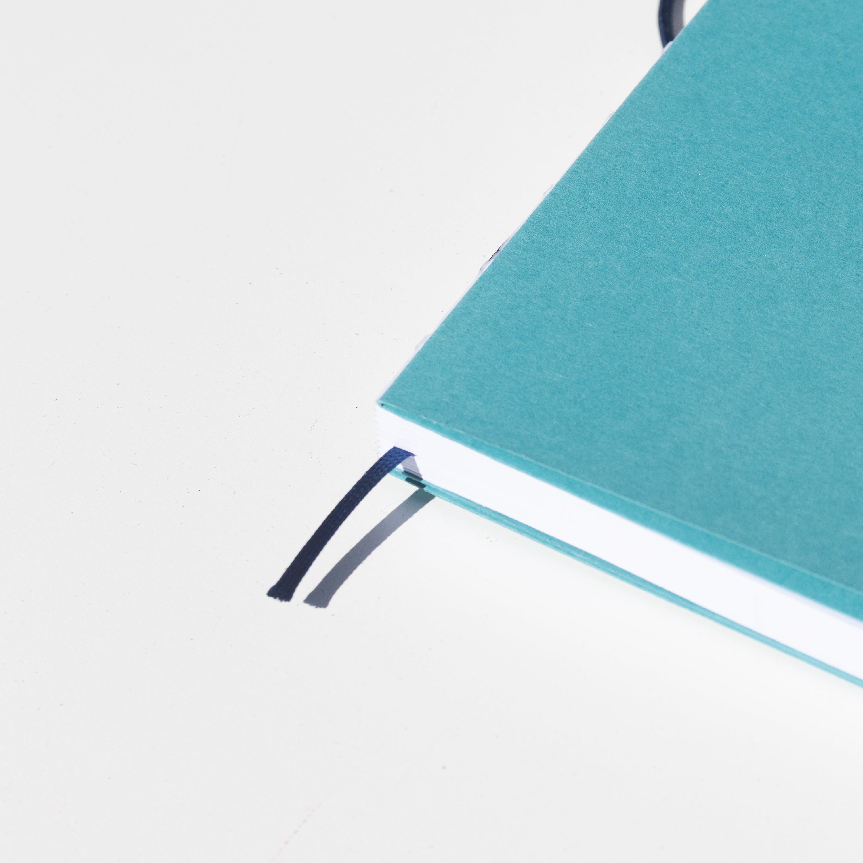 2026-2027 Academic Weekly Planner Caribbean Blue with exposed spine and elastic band - Octàgon Design