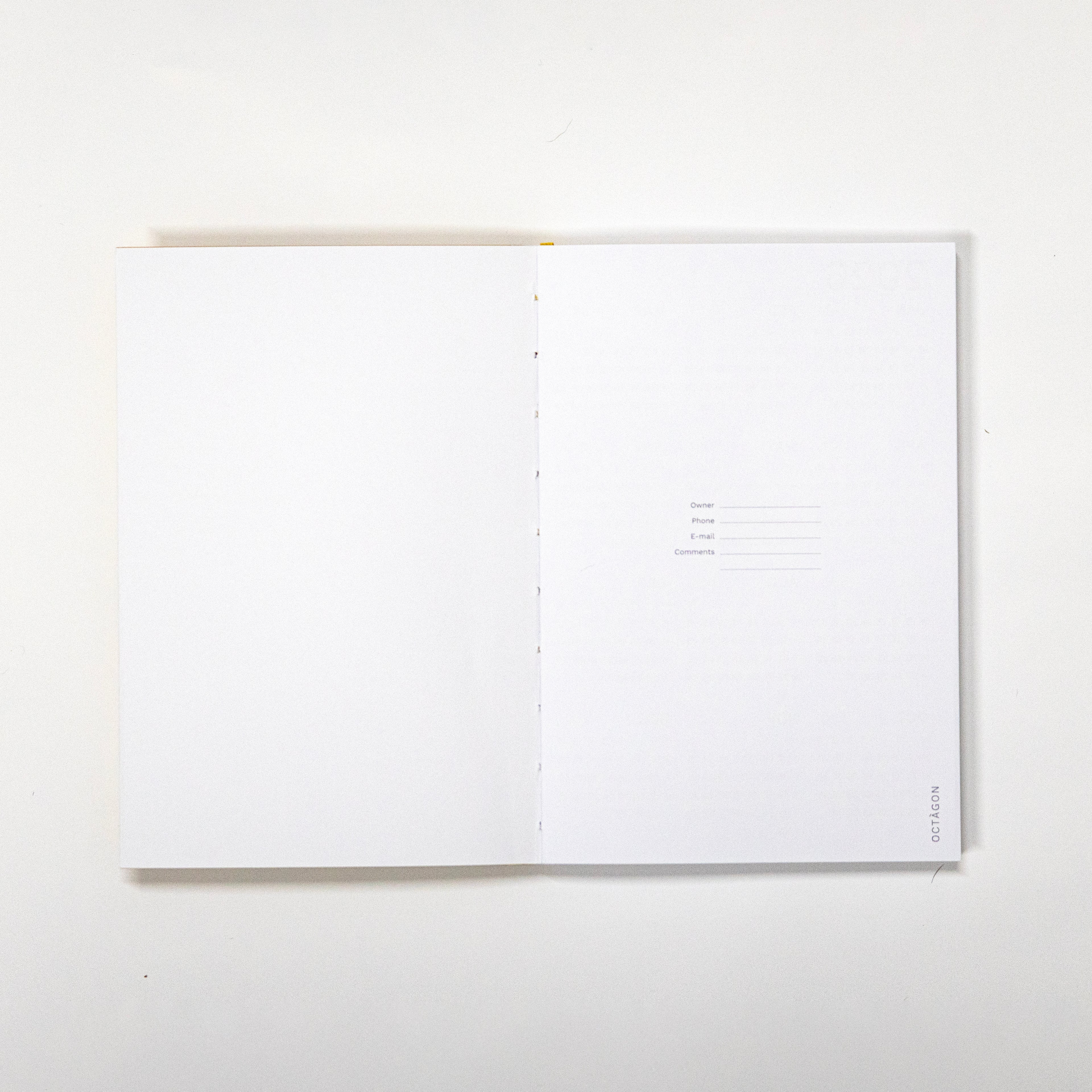 Interior minimalist weekly layout of 2026-2027 planner on high quality 120gsm paper - Octàgon Design