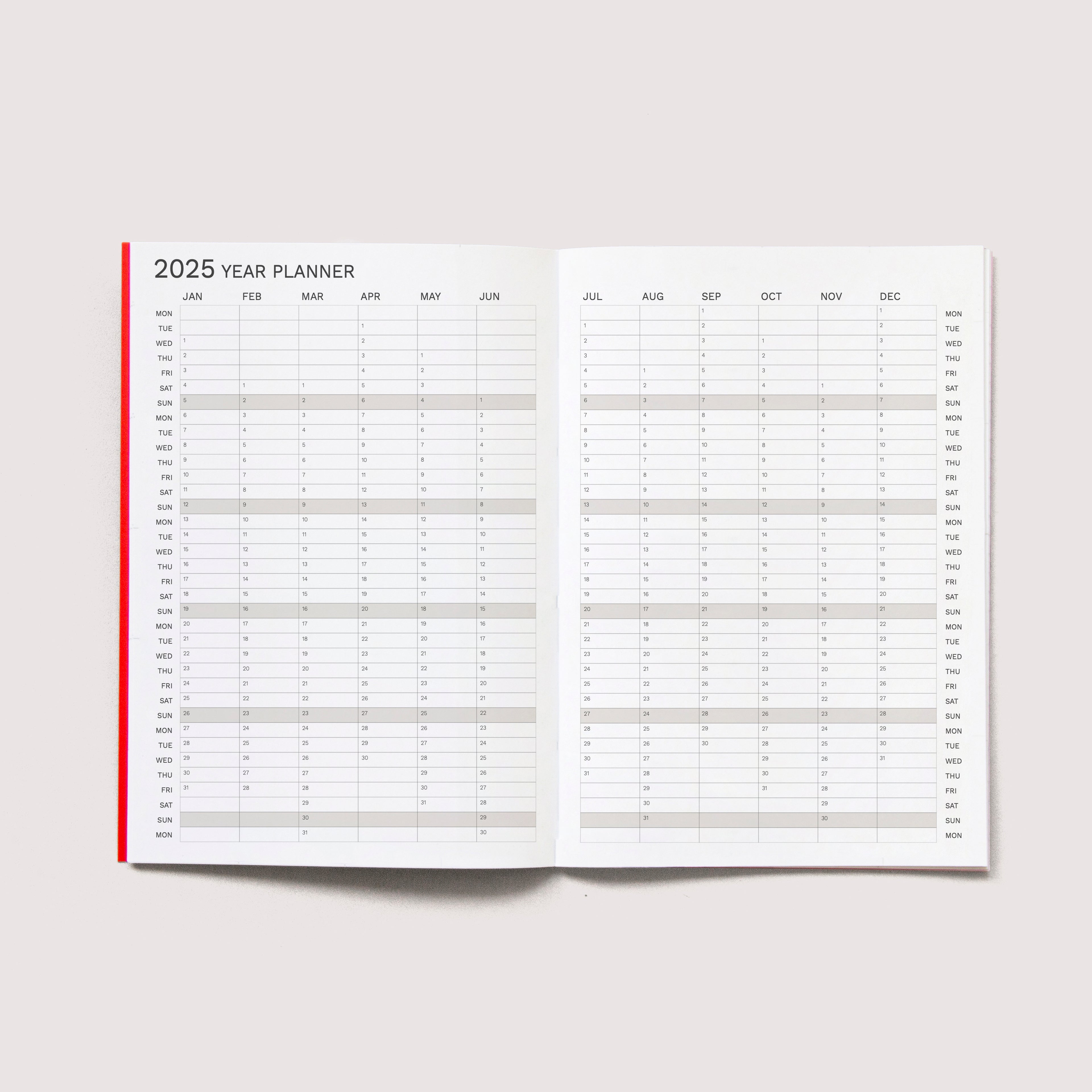 Octàgon Design, 2025 Big Monthly Planner A4 Size , year planner