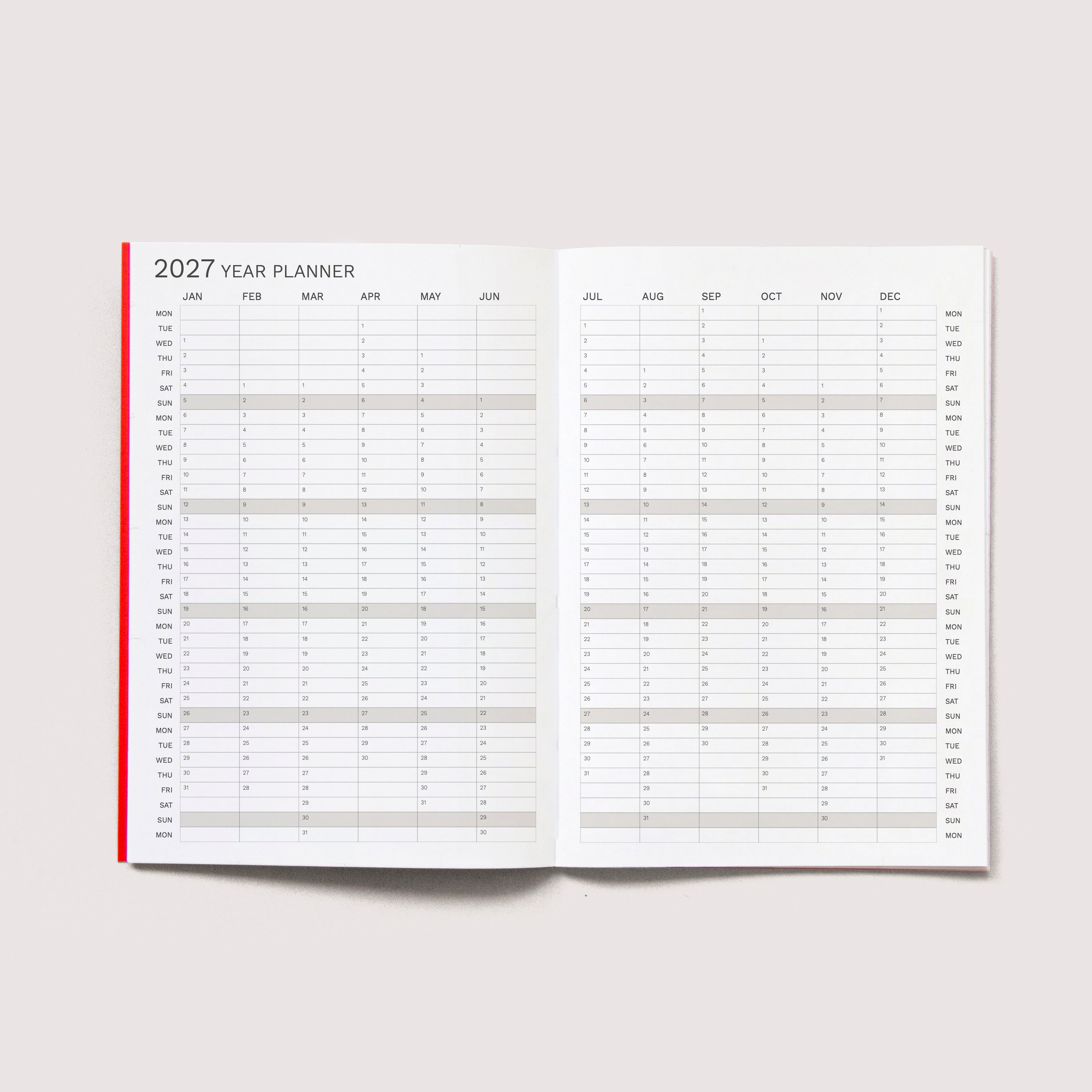 Octàgon Design 2027 Big Monthly Planner, the iconic planner. Year Planner.