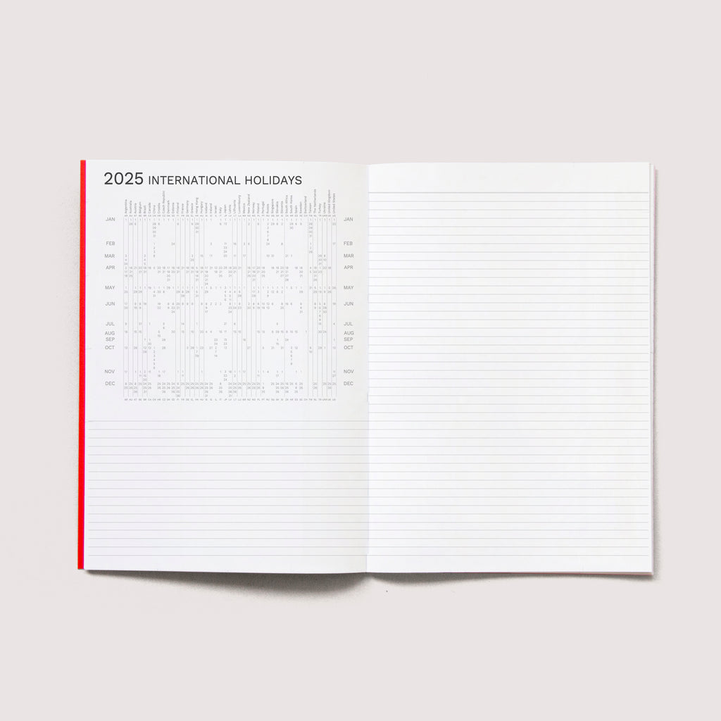 Octàgon Design, 2025 Small Monthly Planner A5 Size , international holidays