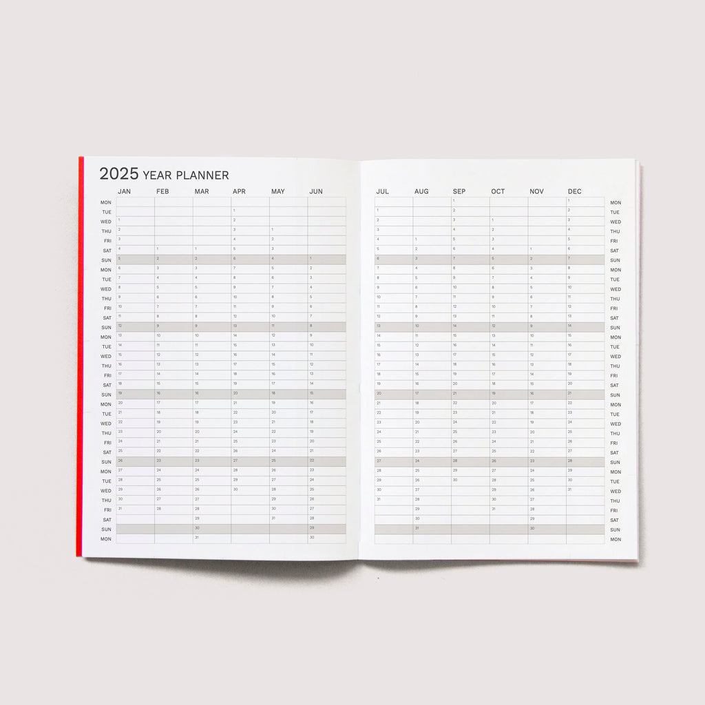 Octàgon Design, 2025 Small Monthly Planner A5 Size , year planner