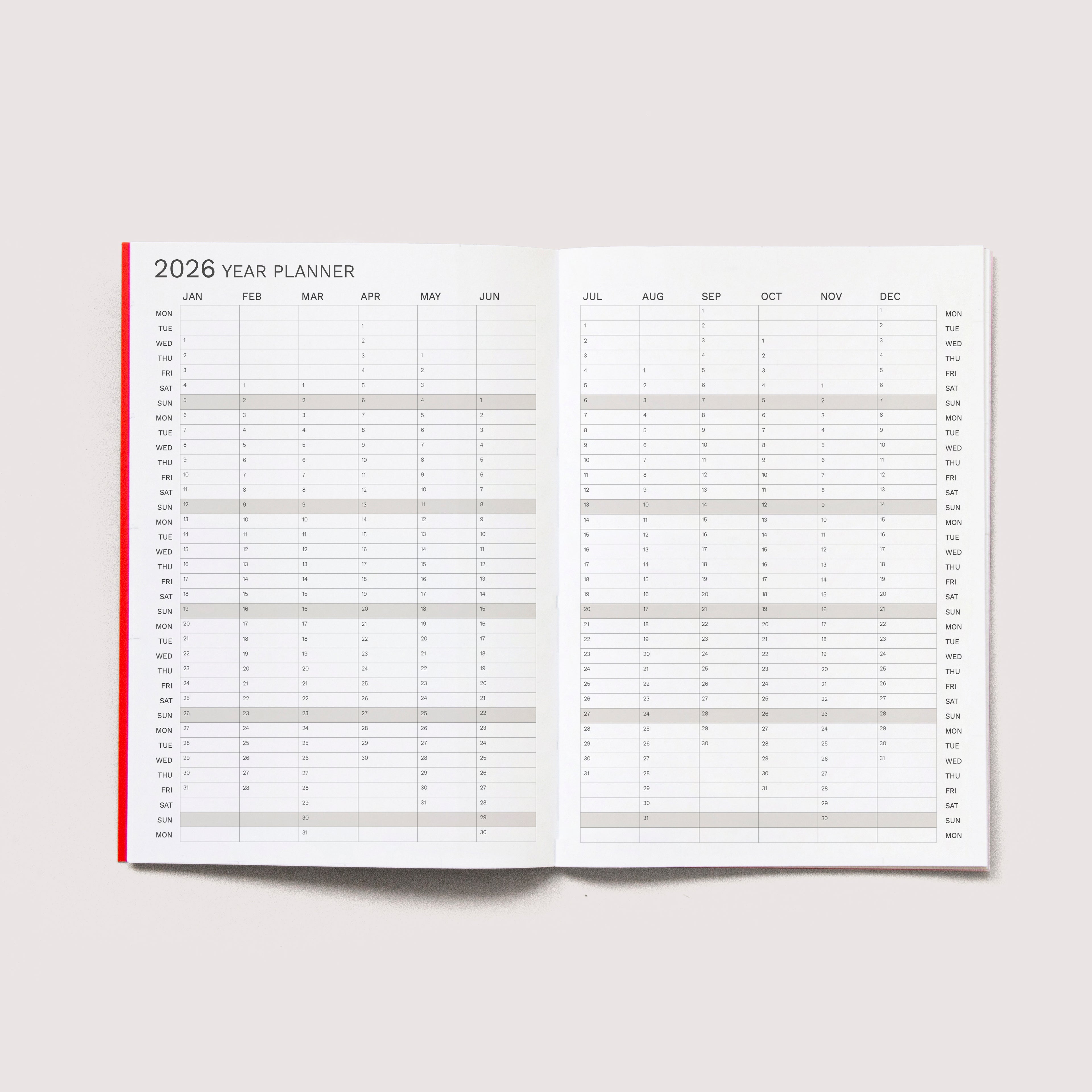 2026 Iconic Small Monthly Planner from Octagon Design