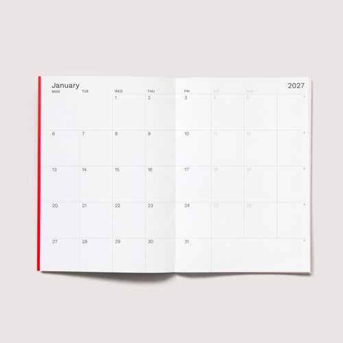 Octàgon Design Small Monthly Planner. The iconic planner. Monthly view.