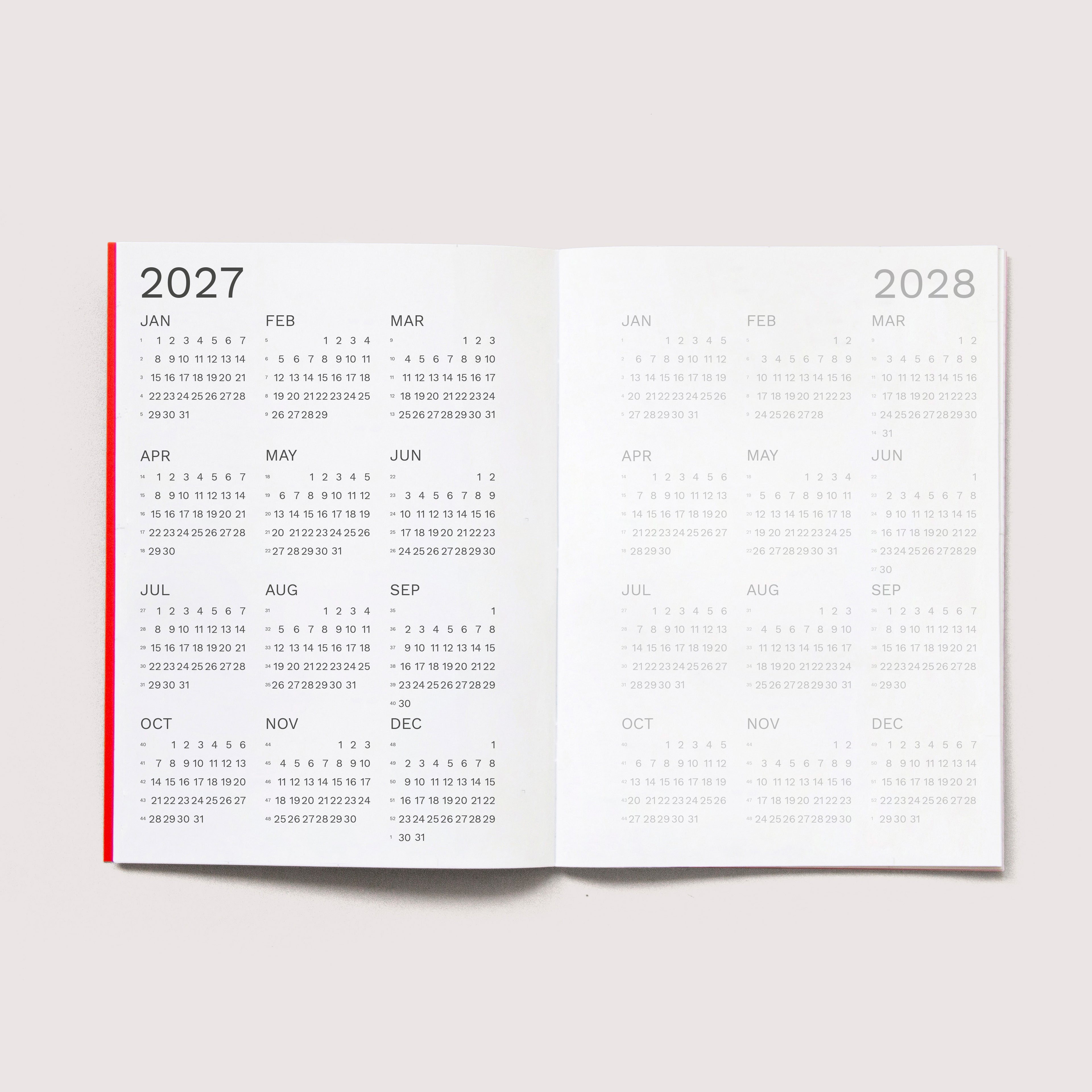Octàgon Design Mini Monthly Planner. The iconic planner. 2027 and 2028 calendars.