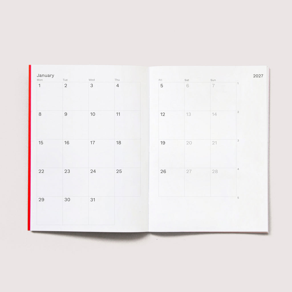 Octàgon Design Mini Monthly Planner. The iconic planner. Monthly view.