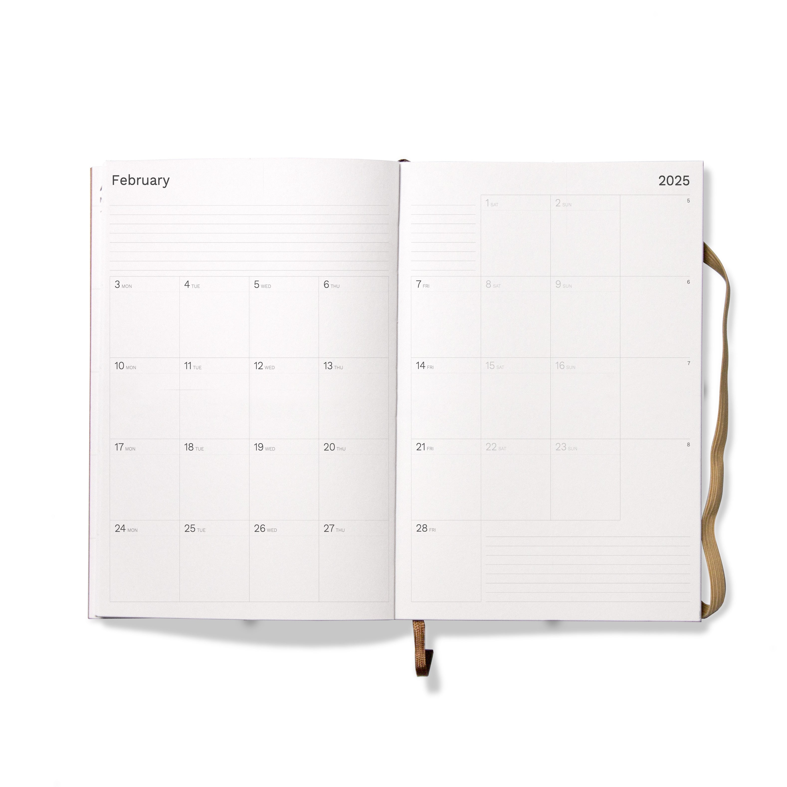 Octàgon Design 2025 Large Weekly Planner A4 size, monthly template