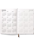 Octàgon Design 2025 Weekly Planner similar A5 size Kraft, 2025 and 2026 calendars