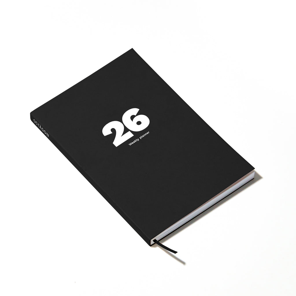 2026 Weekly Planner, best planner. From Octàgon Design. Black color.