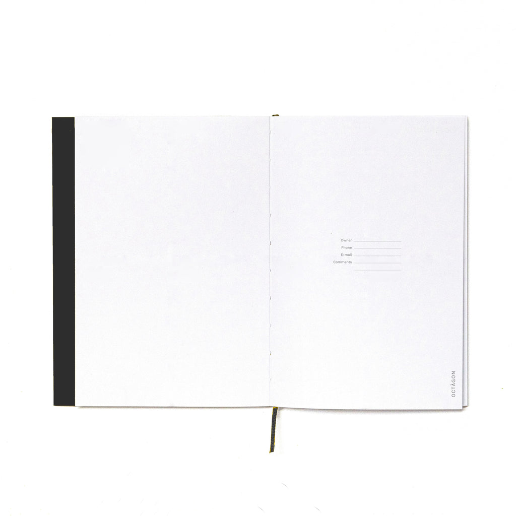 2027 Weekly Planner A5 by Octàgon Design. Black color. First page.