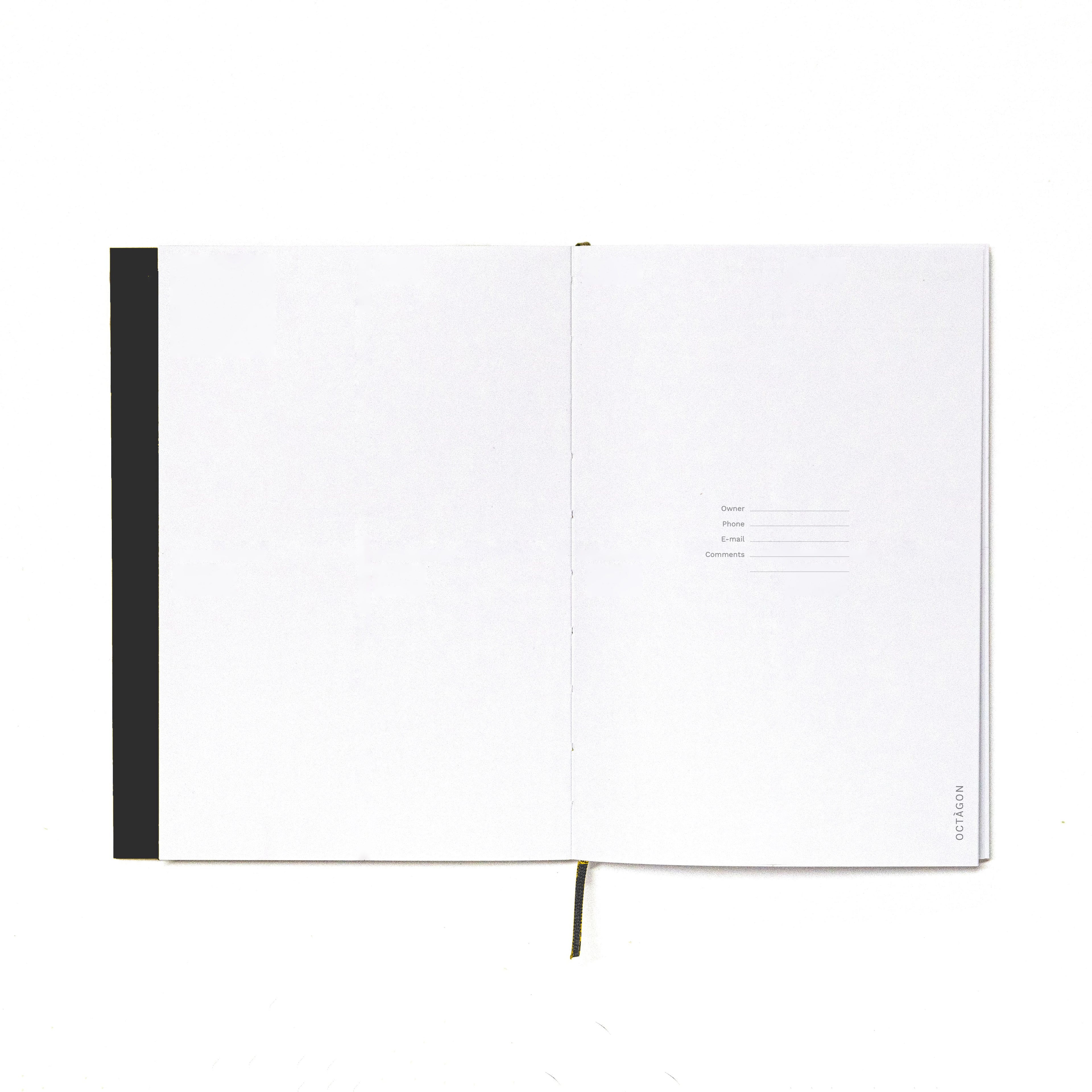 2027 Weekly Planner A5 by Octàgon Design. Black color. First page.