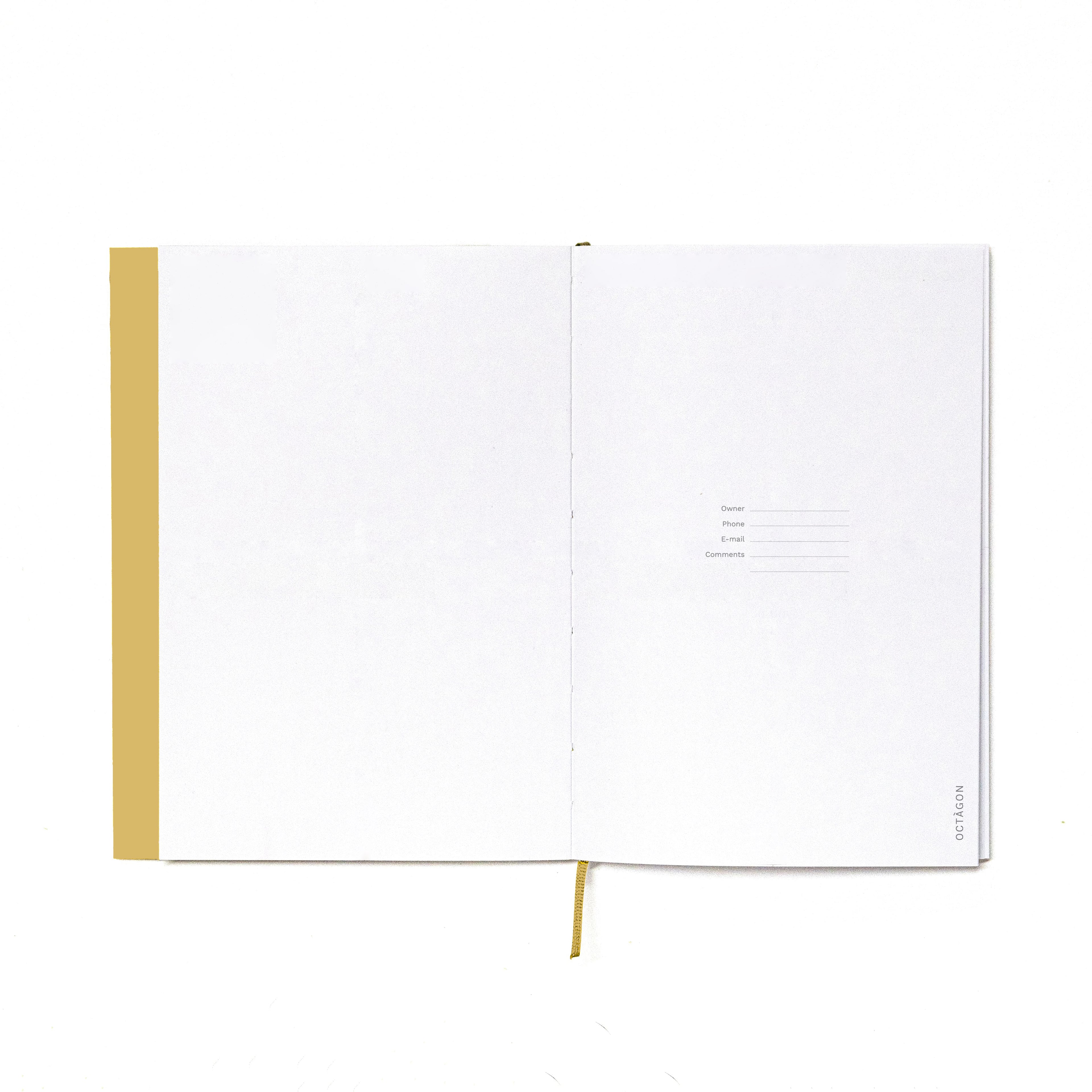 2027 Weekly Planner A5 by Octàgon Design. Camel color. First page.