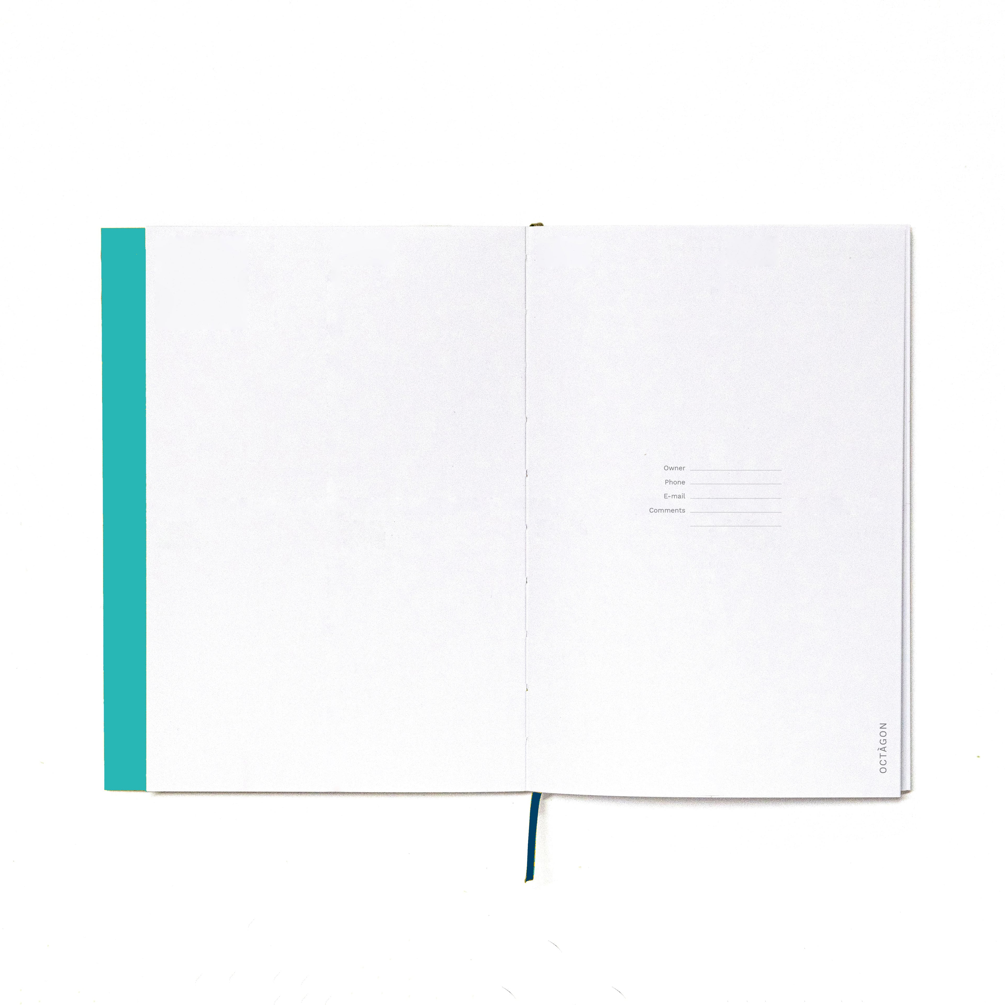 2027 Weekly Planner A5 by Octàgon Design. Caribbean Blue color. First page.
