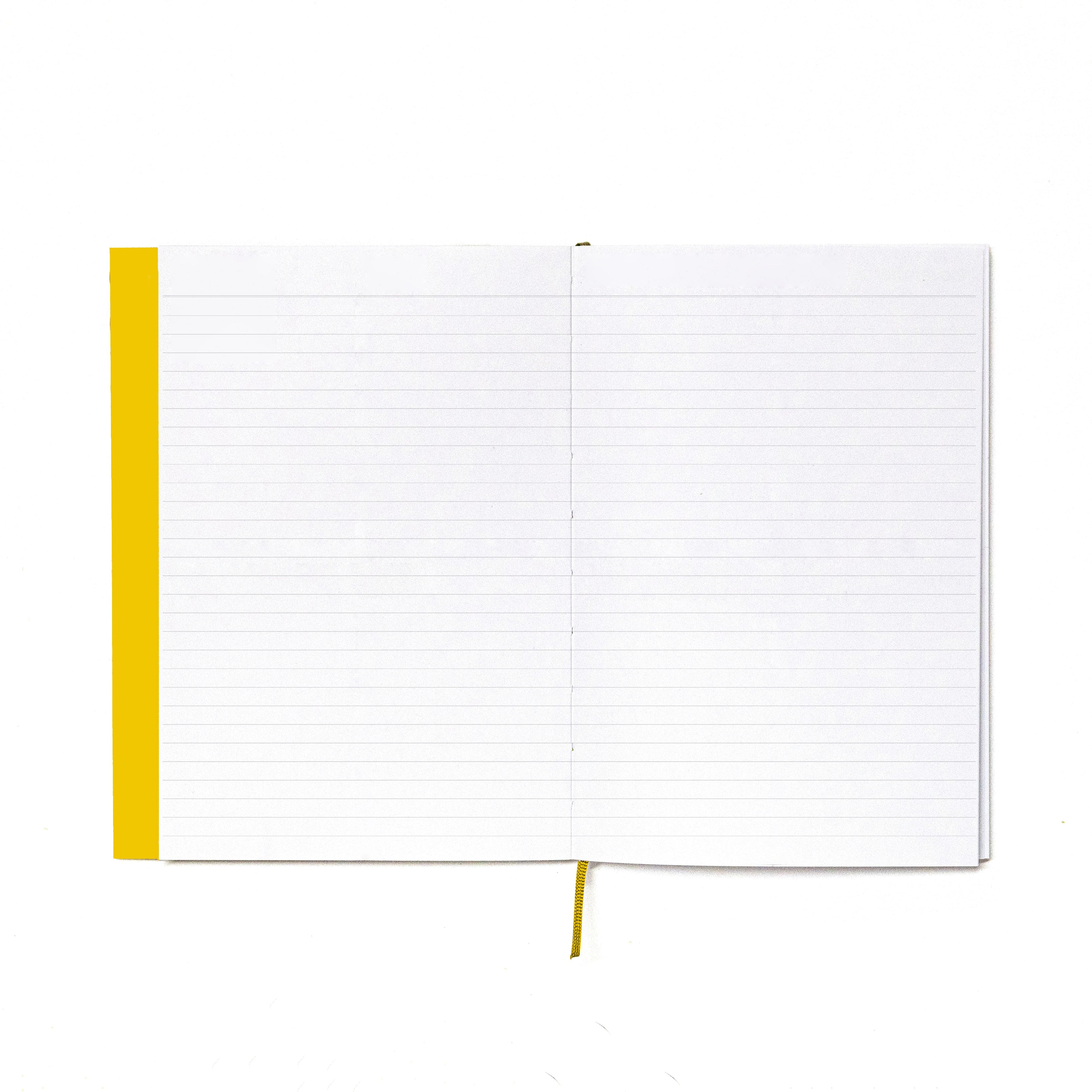 2027 Weekly Planner A5 by Octàgon Design. Indian Yellow color. Pages for notes.