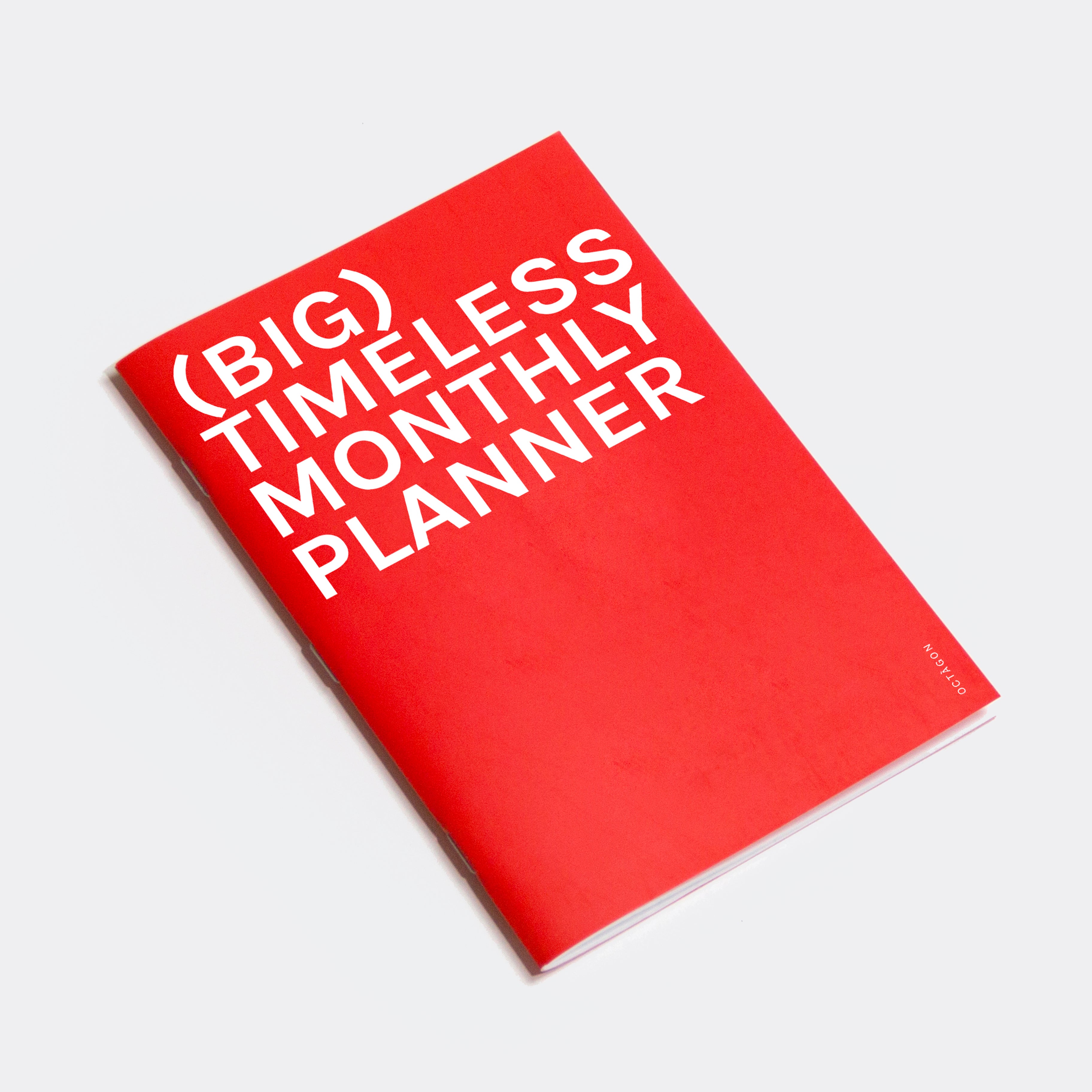 OCTÀGON DESIGN | &quot;Monthly Planner | A4&quot; timeless monthly planner, red color, white typography.