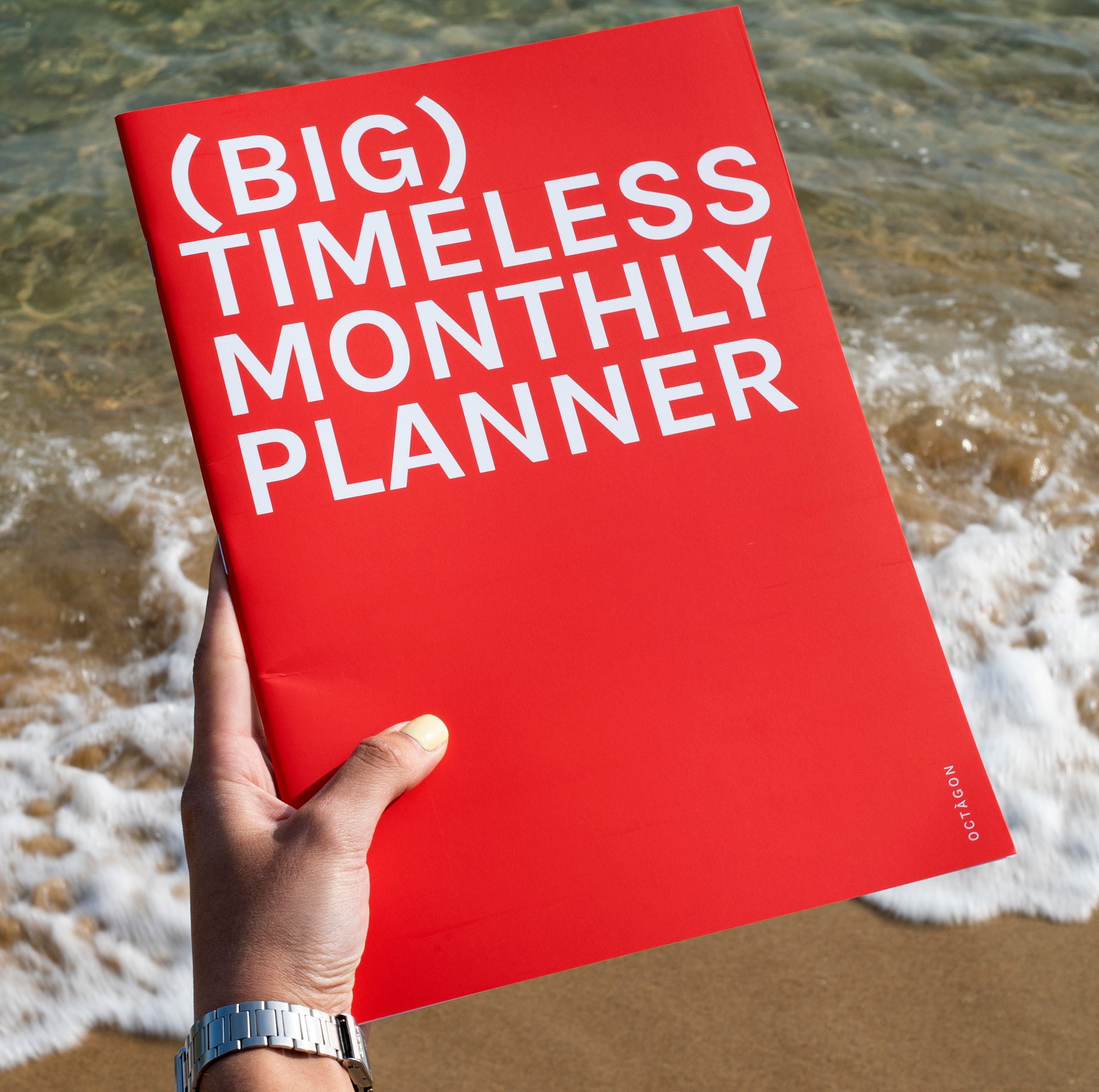 OCTÀGON DESIGN | &quot;Monthly Planner | A4&quot; timeless monthly planner, red color, white typography.