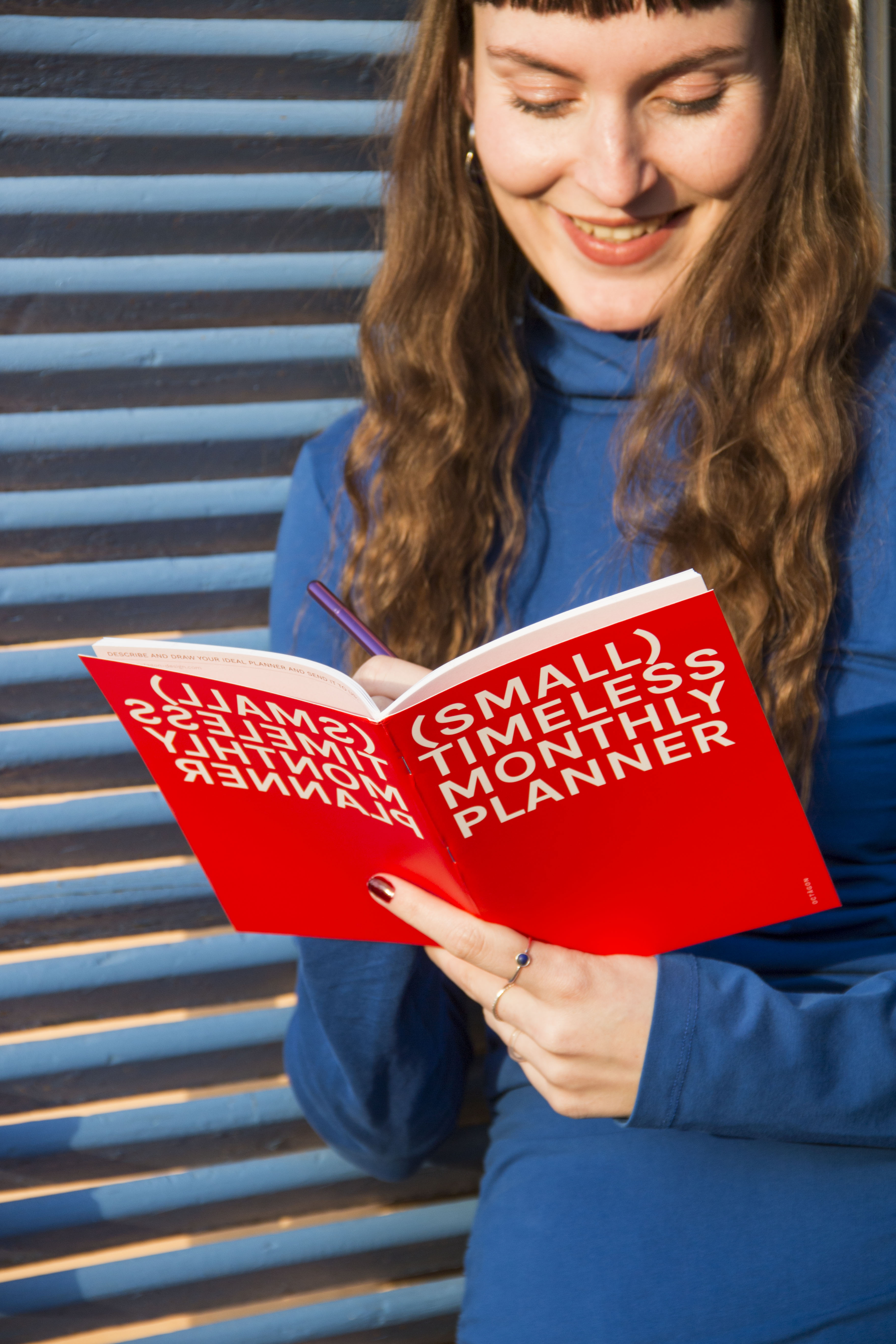 OCTÀGON DESIGN | "Monthly Planner | Similar A5 Size" timeless monthly planner, red color, white typography.