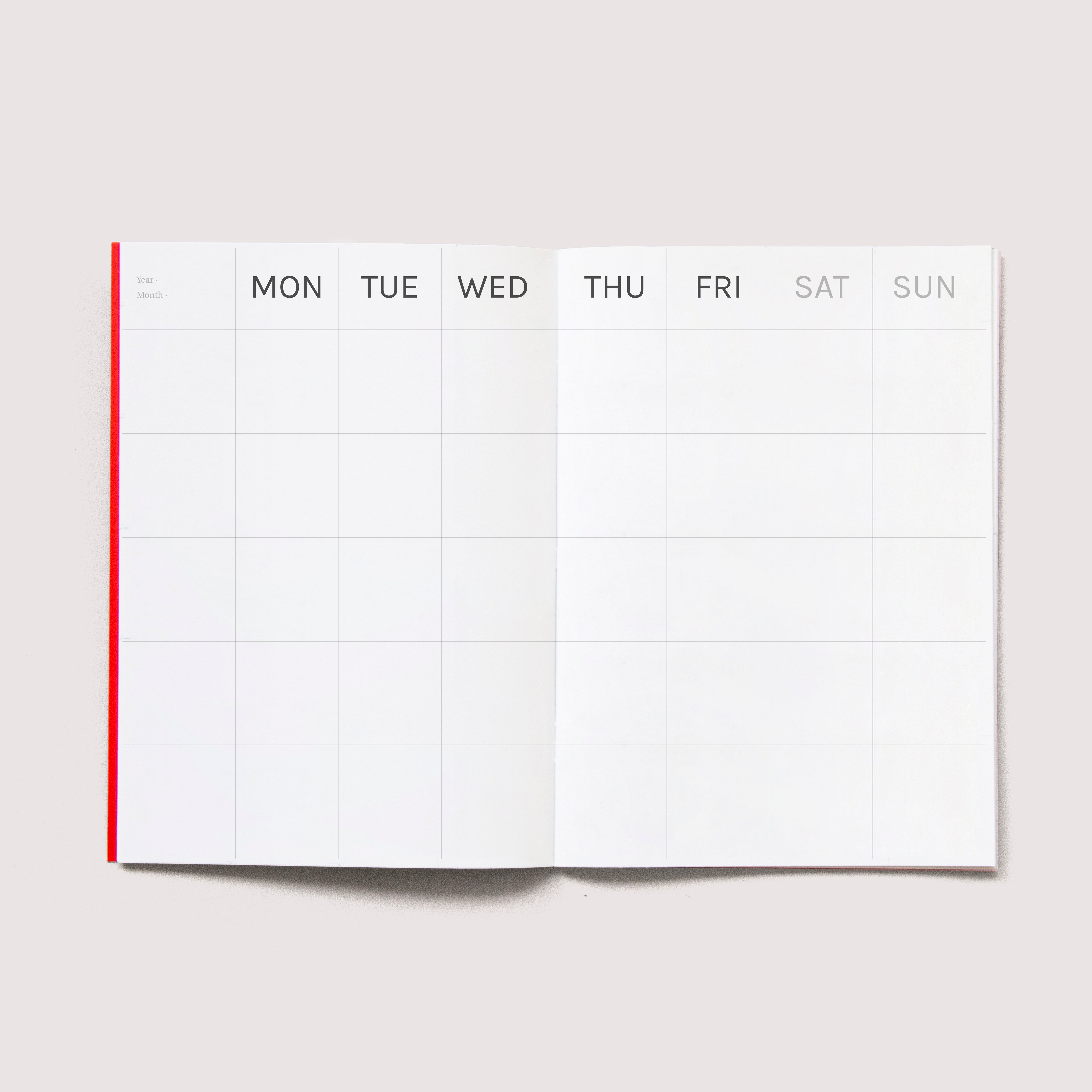 OCTÀGON DESIGN | "Monthly Planner | Similar A5 Size" timeless monthly planner. Monthly template